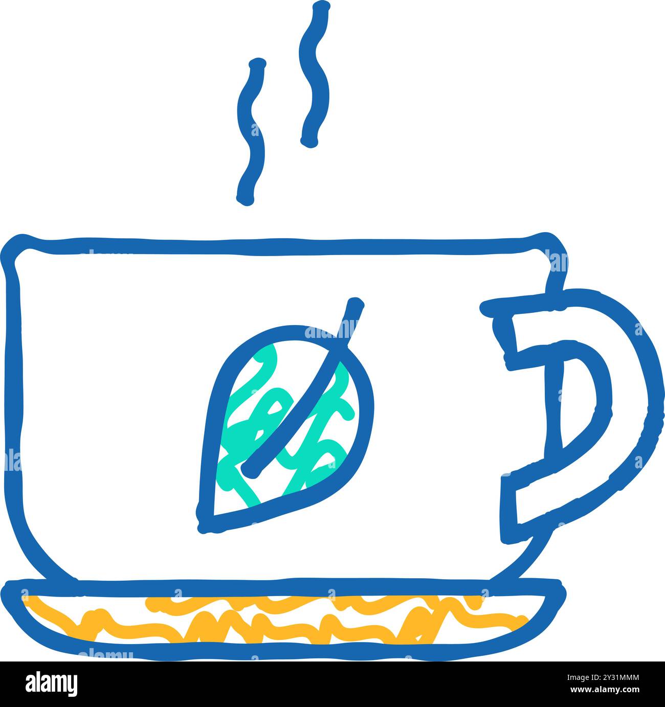 herbal tea icon doodle illustration Stock Vector Image & Art - Alamy