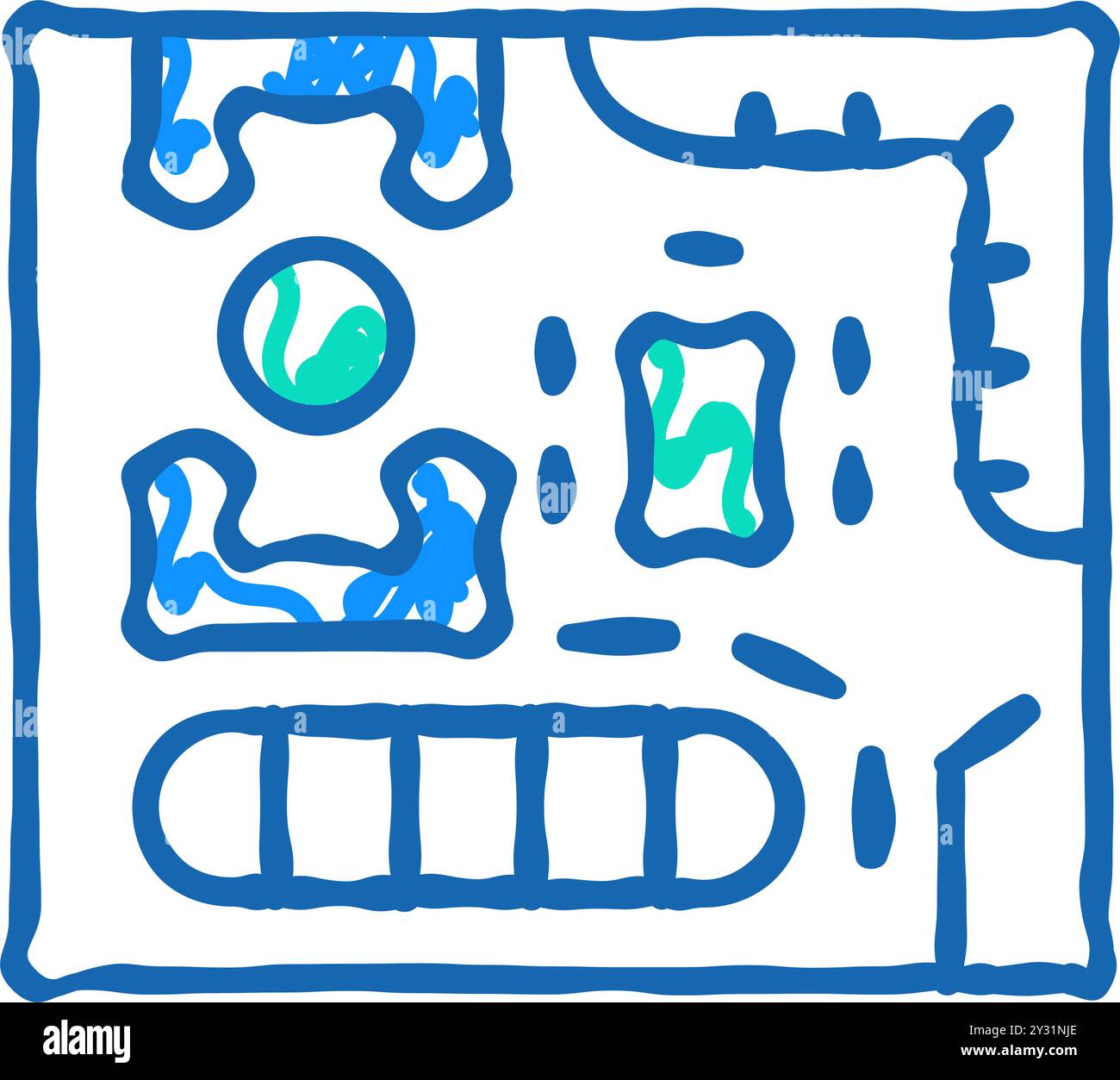 coworking layout icon doodle illustration Stock Vector Image & Art - Alamy