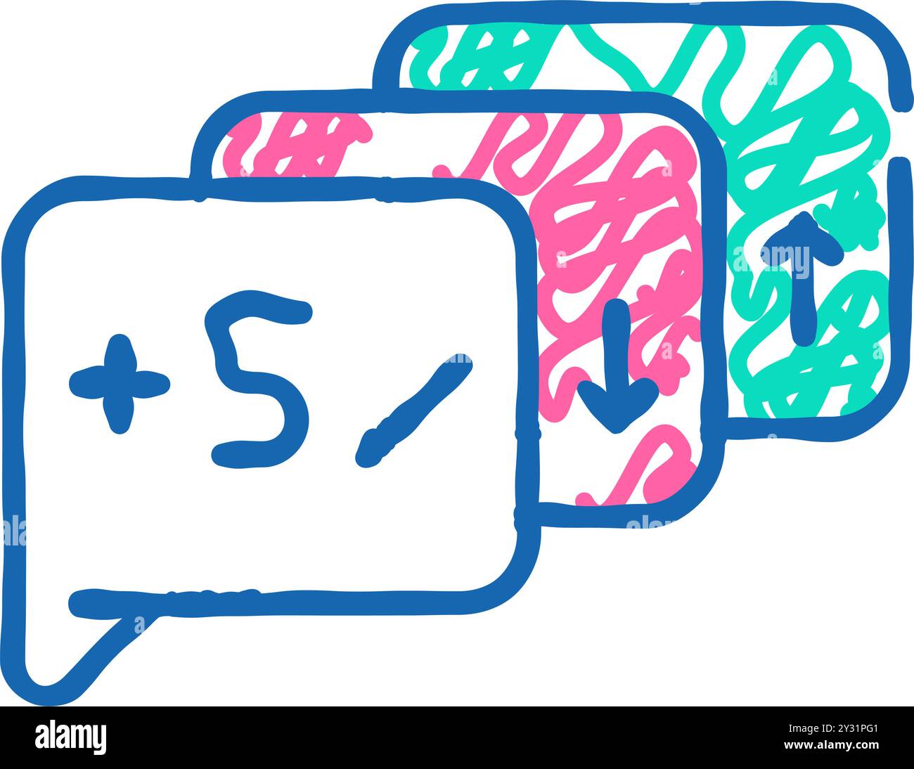 exit polls growing and falling icon doodle illustration Stock Vector ...