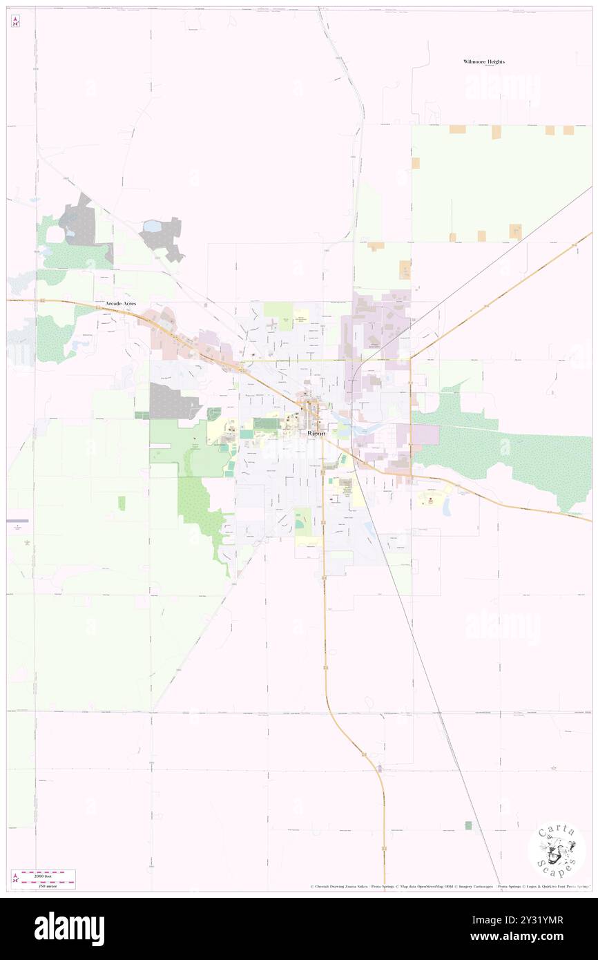 Map of ripon wisconsin Cut Out Stock Images &amp; Pictures - Alamy