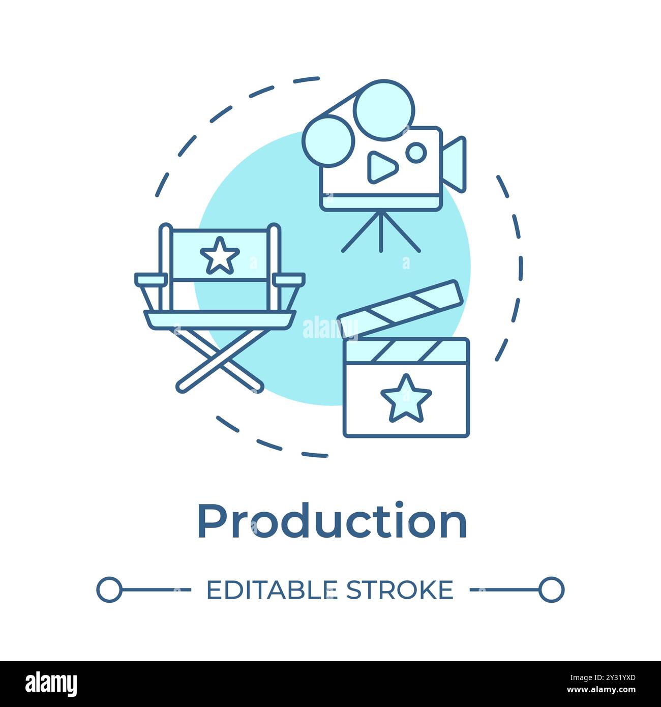 Film production multi color concept icon Stock Vector Image & Art - Alamy