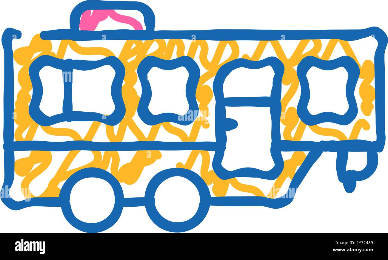 trailer mobile home icon doodle illustration Stock Vector Image & Art ...
