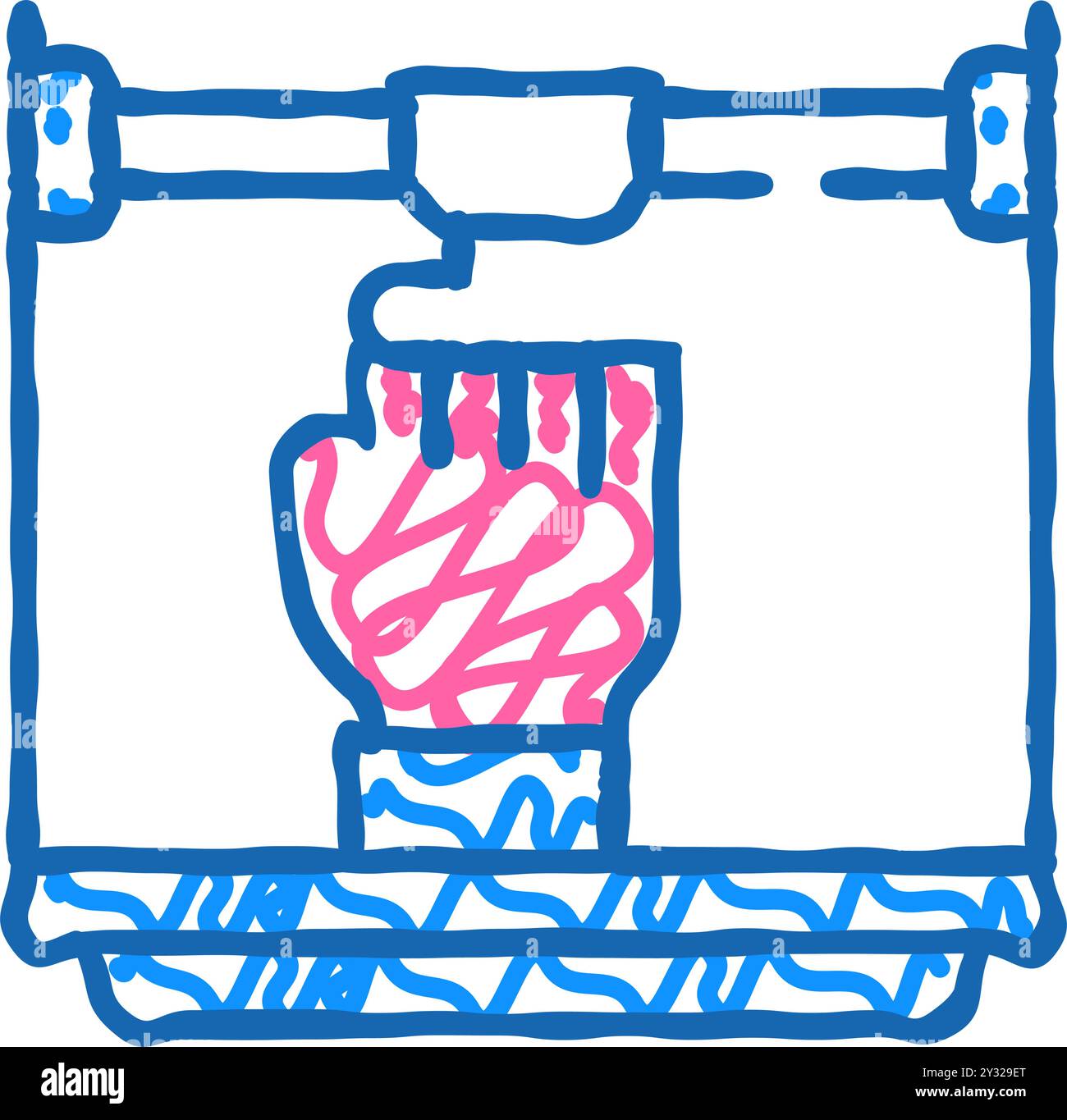 prostheses 3d printing icon doodle illustration Stock Vector Image ...