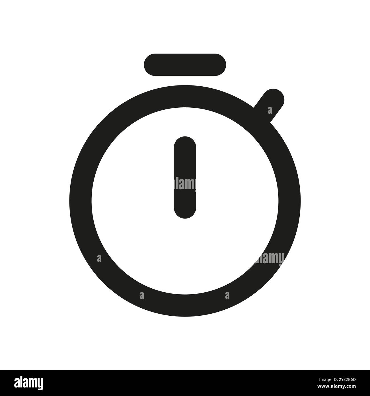 Stopwatch icon. Time tracking symbol. Chronometer outline graphic ...