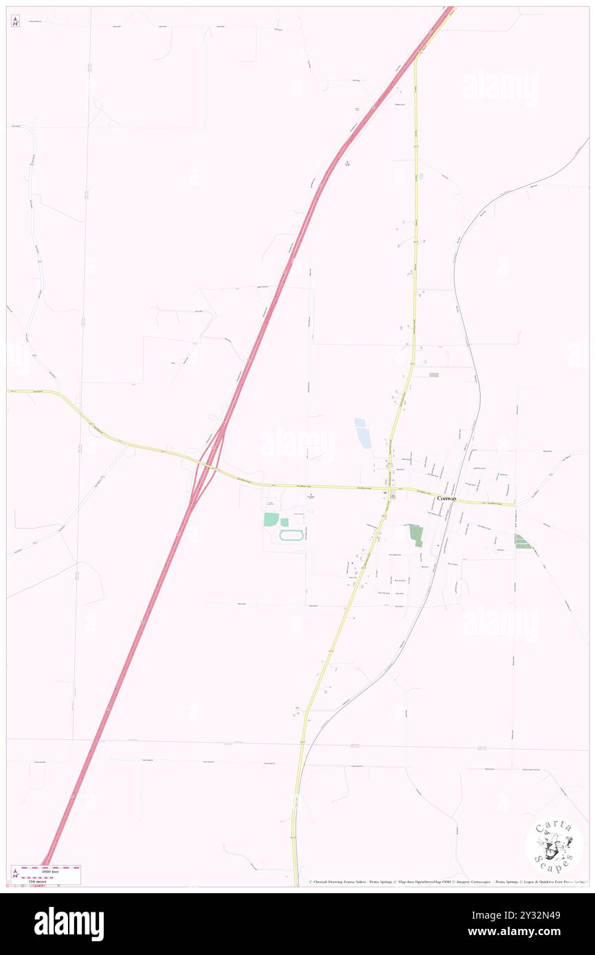 Conway, Laclede County, US, United States, Missouri, N 37 30' 7'', S 92 49' 15'', map, Cartascapes Map published in 2024. Explore Cartascapes, a map revealing Earth's diverse landscapes, cultures, and ecosystems. Journey through time and space, discovering the interconnectedness of our planet's past, present, and future. Stock Photo