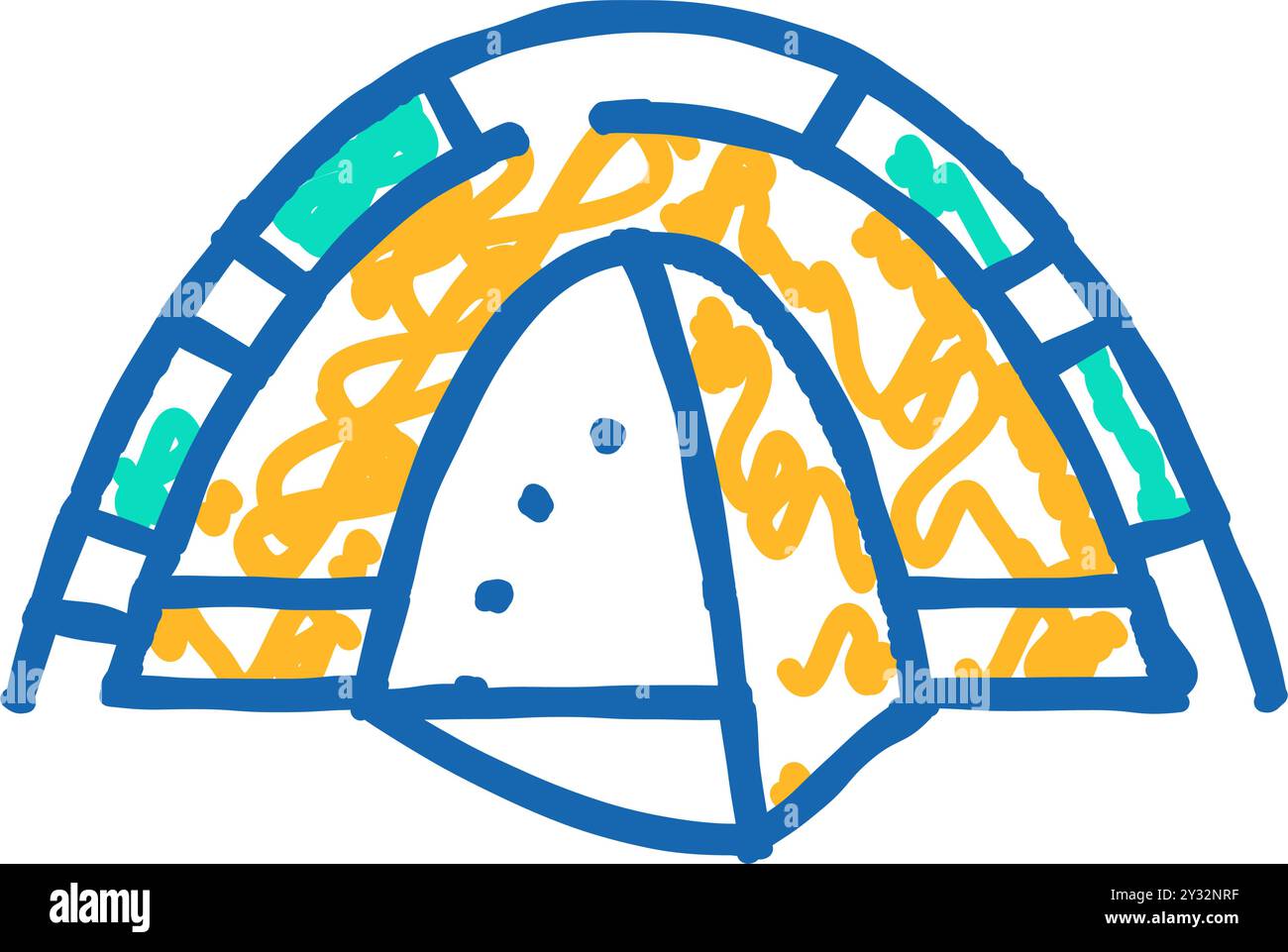 tent for adventure icon doodle illustration Stock Vector Image & Art ...