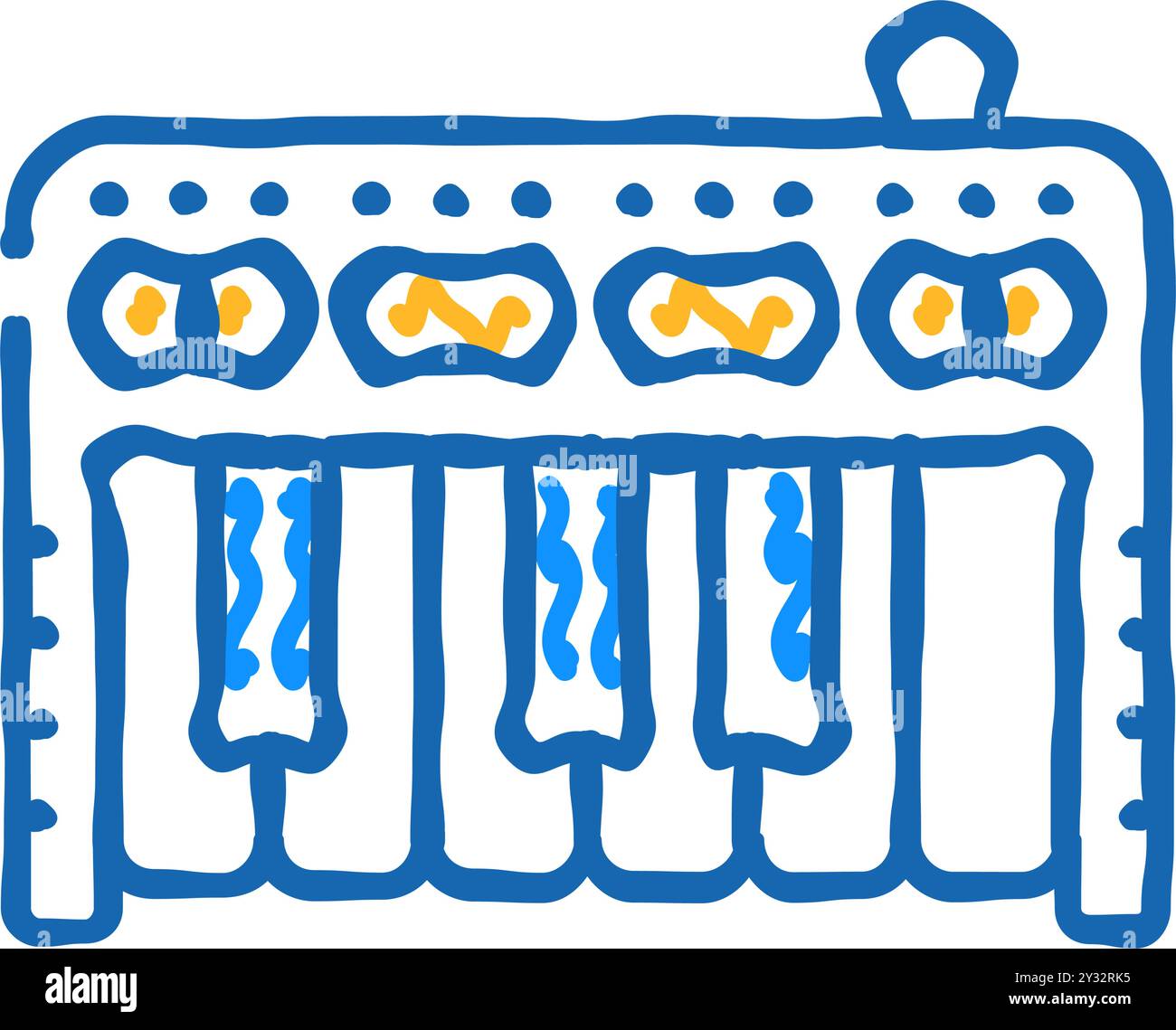 synthesizer instrument icon doodle illustration Stock Vector Image ...