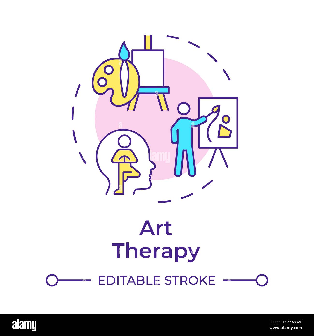 Art therapy multi color concept icon Stock Vector Image & Art - Alamy