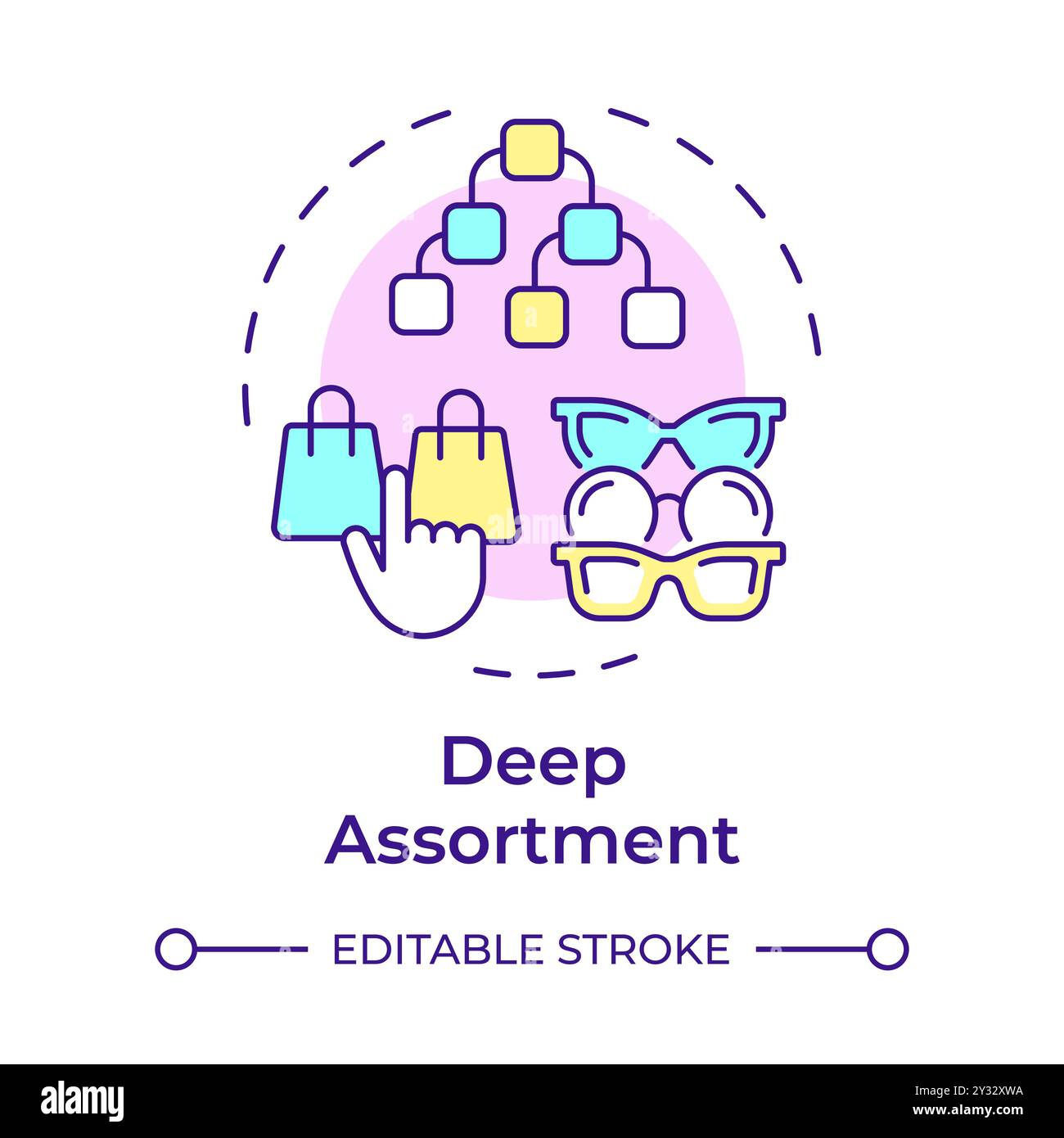 Deep assortment multi color concept icon Stock Vector Image & Art - Alamy
