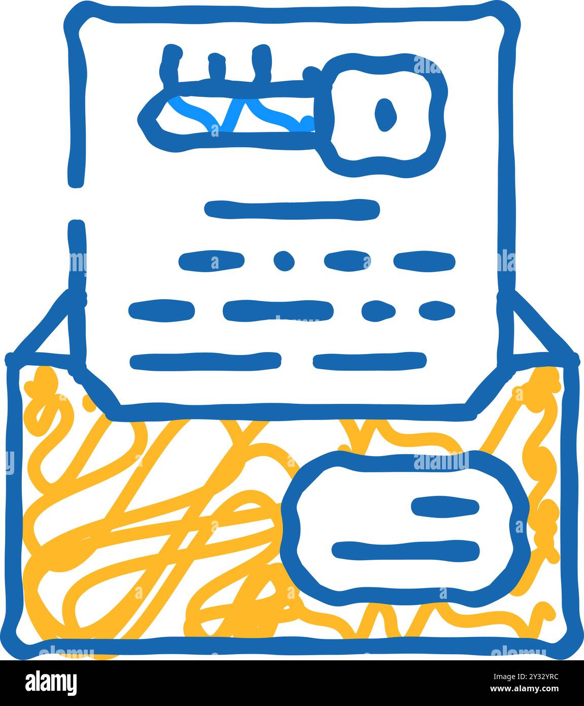 digital encryption key icon doodle illustration Stock Vector Image ...