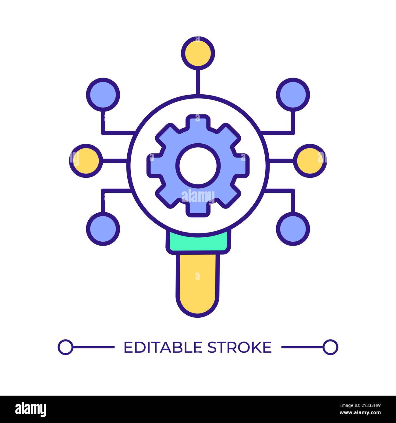 Api interface RGB color icon Stock Vector
