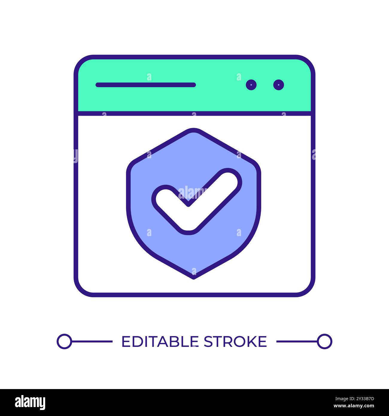 Page protection RGB color icon Stock Vector