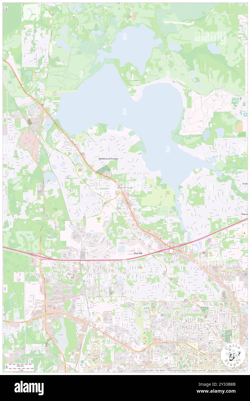 Bellwood Estates, Leon County, US, United States, Florida, N 30 30' 14'', S 84 19' 41'', map, Cartascapes Map published in 2024. Explore Cartascapes, a map revealing Earth's diverse landscapes, cultures, and ecosystems. Journey through time and space, discovering the interconnectedness of our planet's past, present, and future. Stock Photo