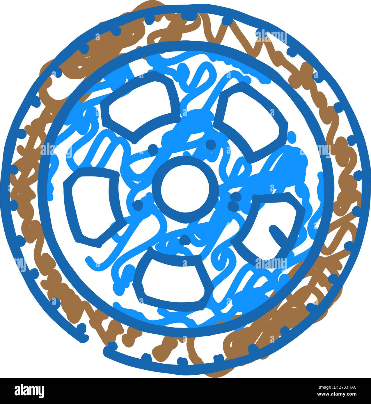 wheel car icon doodle illustration Stock Vector Image & Art - Alamy