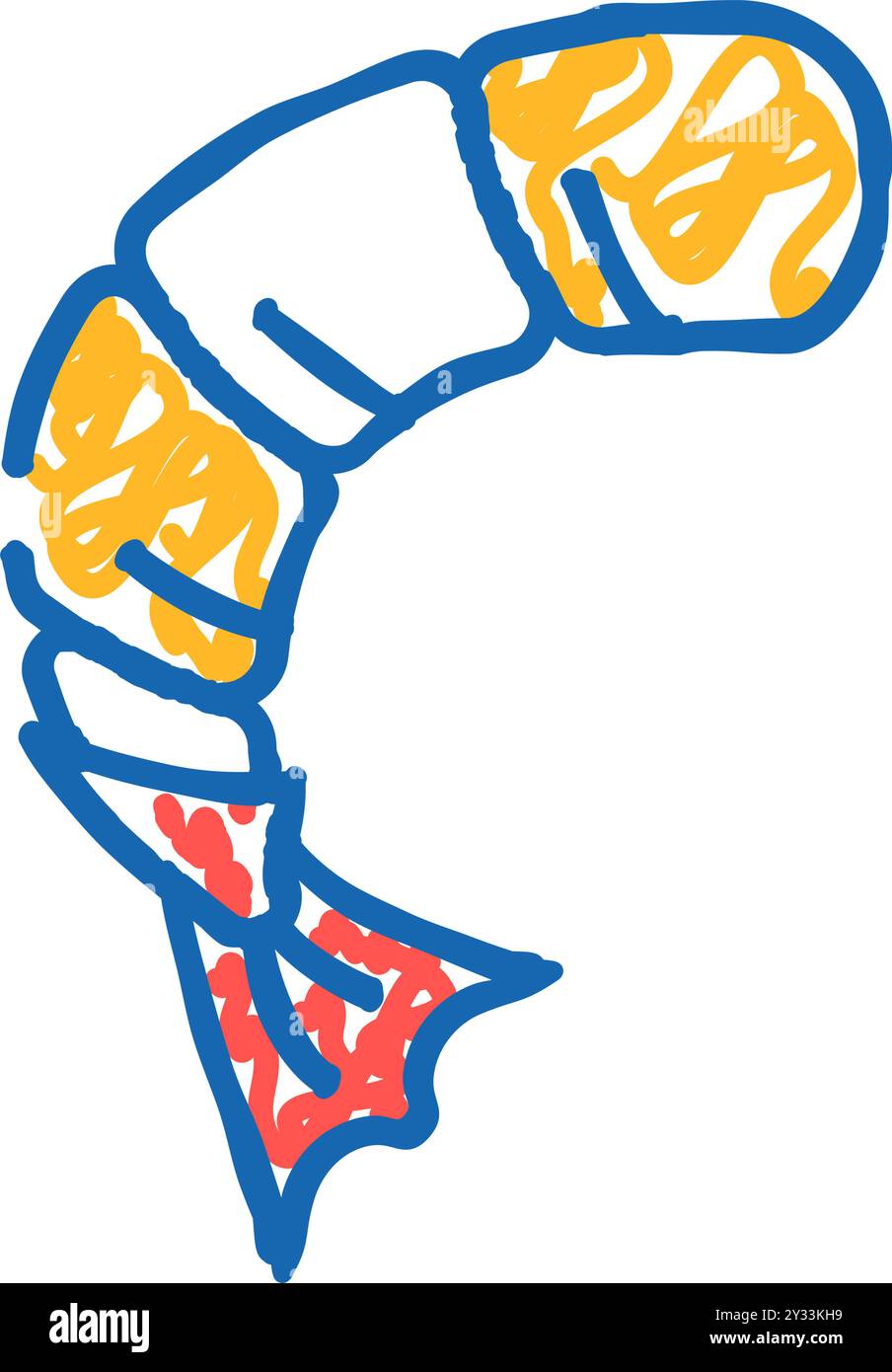 Frozen shrimp in refrigerator Stock Vector Images - Alamy