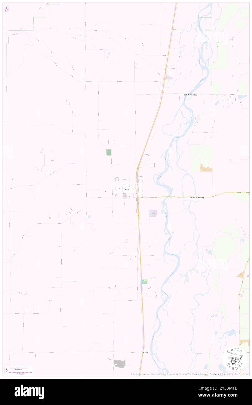 Victor, Ravalli County, US, United States, Montana, N 46 24' 59'', S 114 9' 0'', map, Cartascapes Map published in 2024. Explore Cartascapes, a map revealing Earth's diverse landscapes, cultures, and ecosystems. Journey through time and space, discovering the interconnectedness of our planet's past, present, and future. Stock Photo