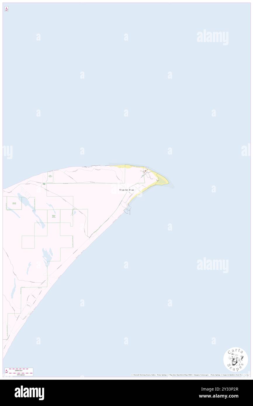 Whitefish Point, Chippewa County, US, United States, Michigan, N 46 45' 57'', S 84 57' 55'', map, Cartascapes Map published in 2024. Explore Cartascapes, a map revealing Earth's diverse landscapes, cultures, and ecosystems. Journey through time and space, discovering the interconnectedness of our planet's past, present, and future. Stock Photo