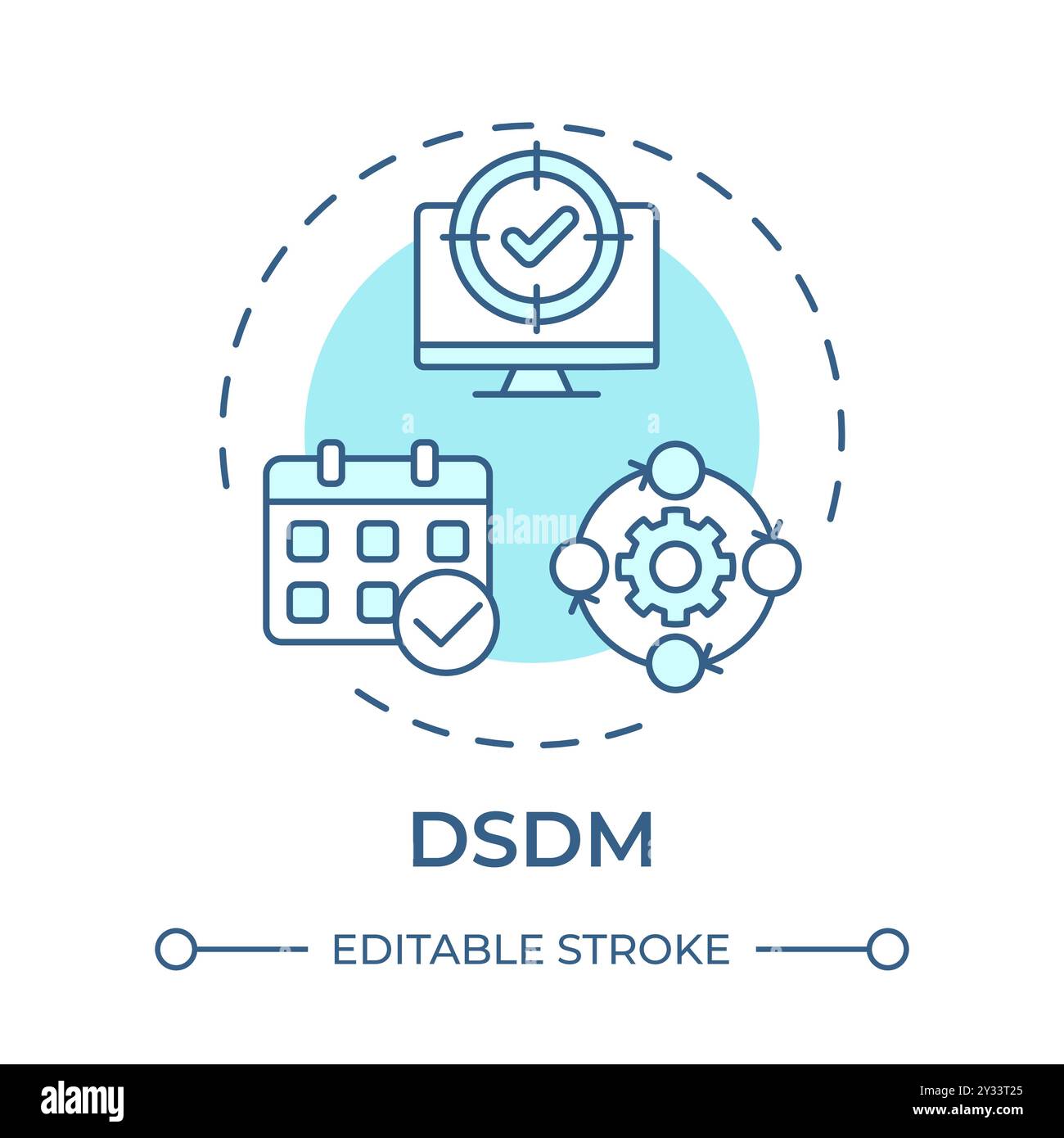 DSDM concept icon Stock Vector
