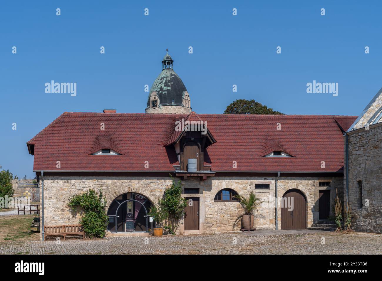 Edelbrennerei - craft distillery located at Castle Neuenburg in Freyburg, Saxony-Anhalt, Germany, Europe Stock Photo
