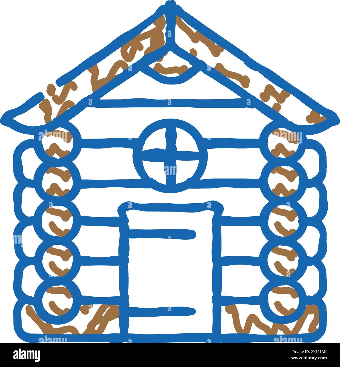 wooden hut house icon doodle illustration Stock Vector Image & Art - Alamy