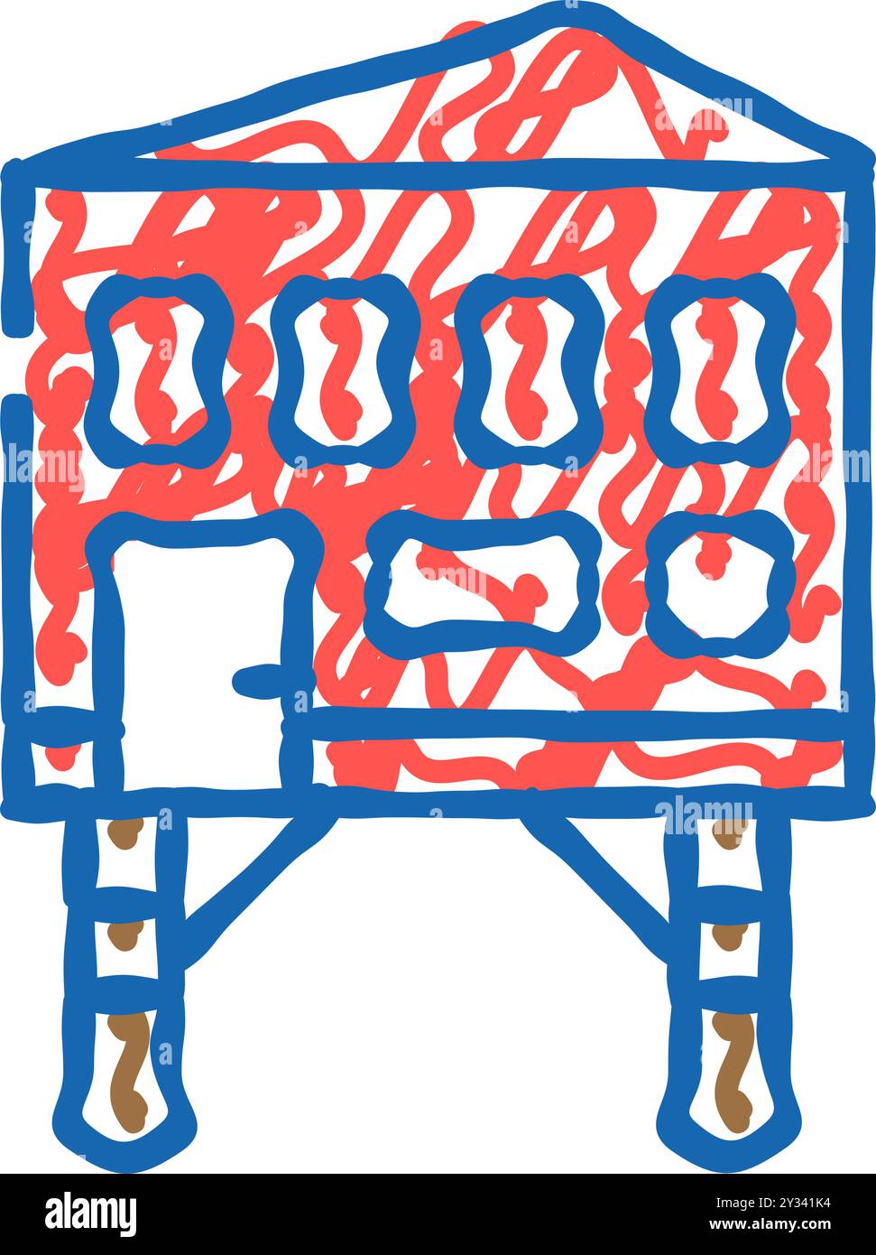 stilt house icon doodle illustration Stock Vector Image & Art - Alamy