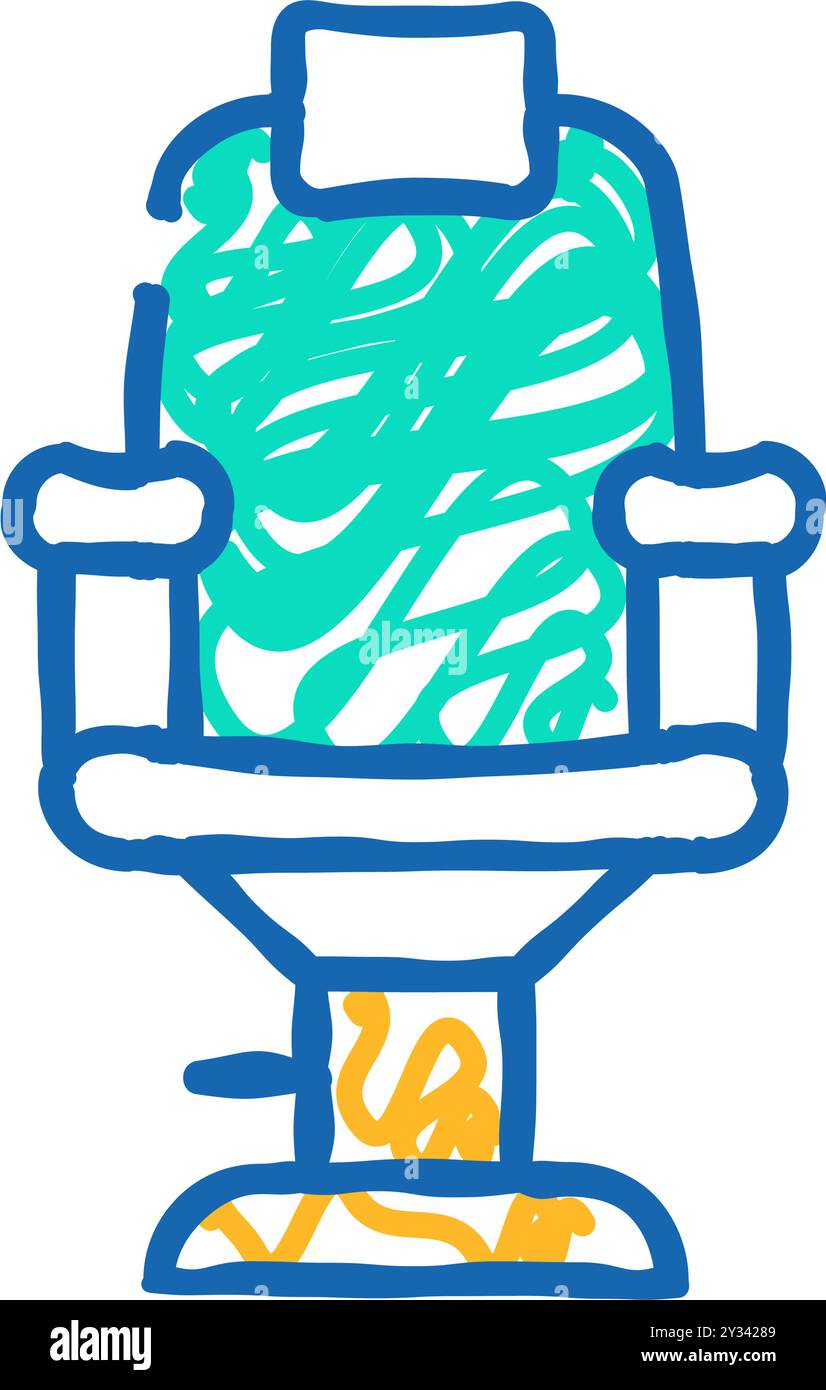 armchair stylist icon doodle illustration Stock Vector Image & Art - Alamy