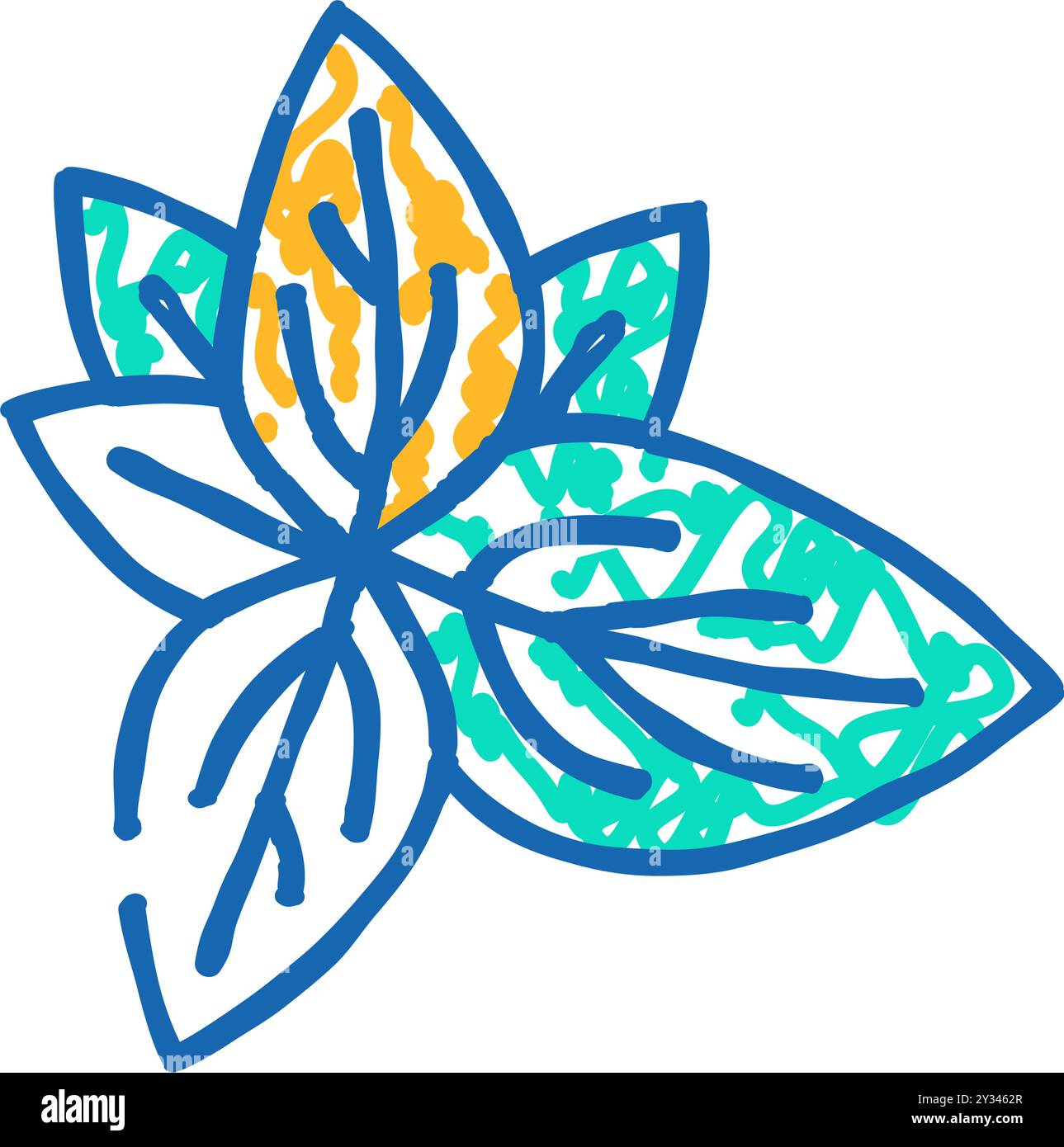 basil leaves icon doodle illustration Stock Vector Image & Art - Alamy