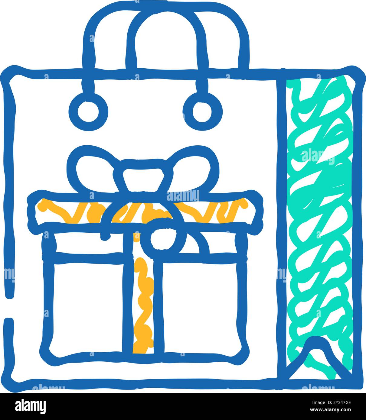 bag package gift icon doodle illustration Stock Vector Image & Art - Alamy