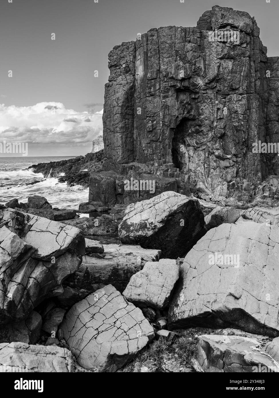Geological coastal formations Black and White Stock Photos & Images - Alamy