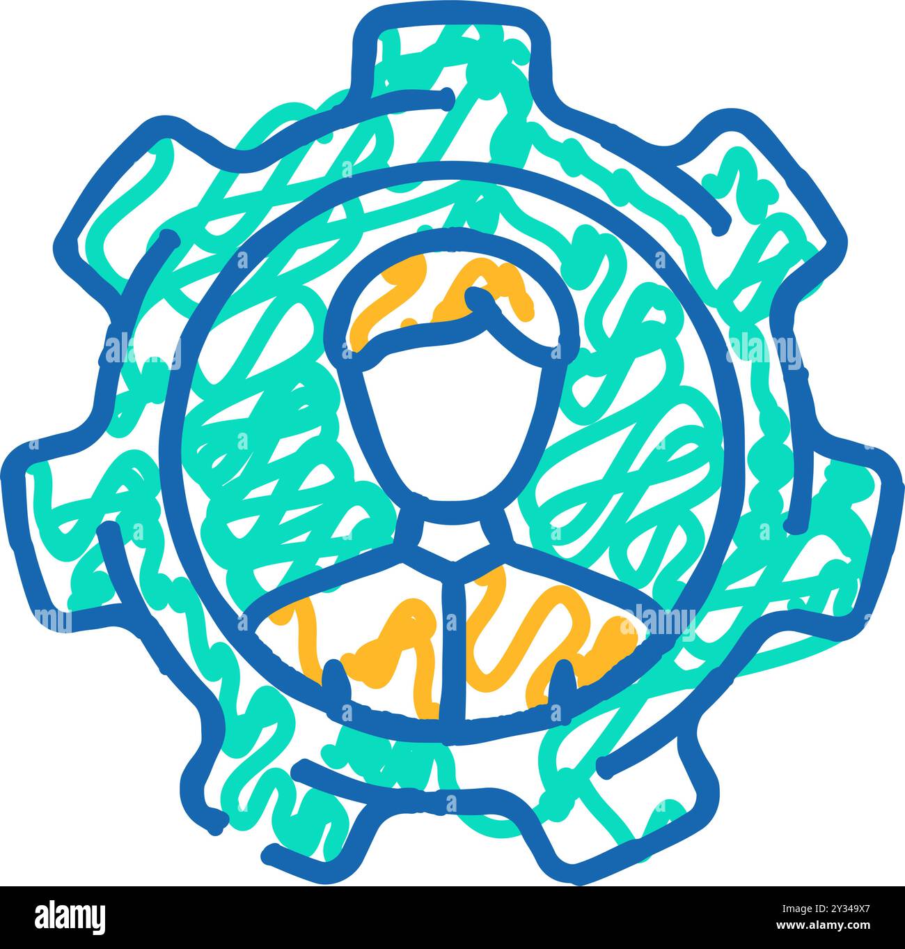 perfectly employee candidate icon doodle illustration Stock Vector ...