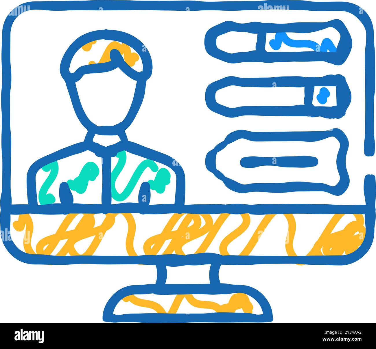 skills human employee icon doodle illustration Stock Vector Image & Art ...