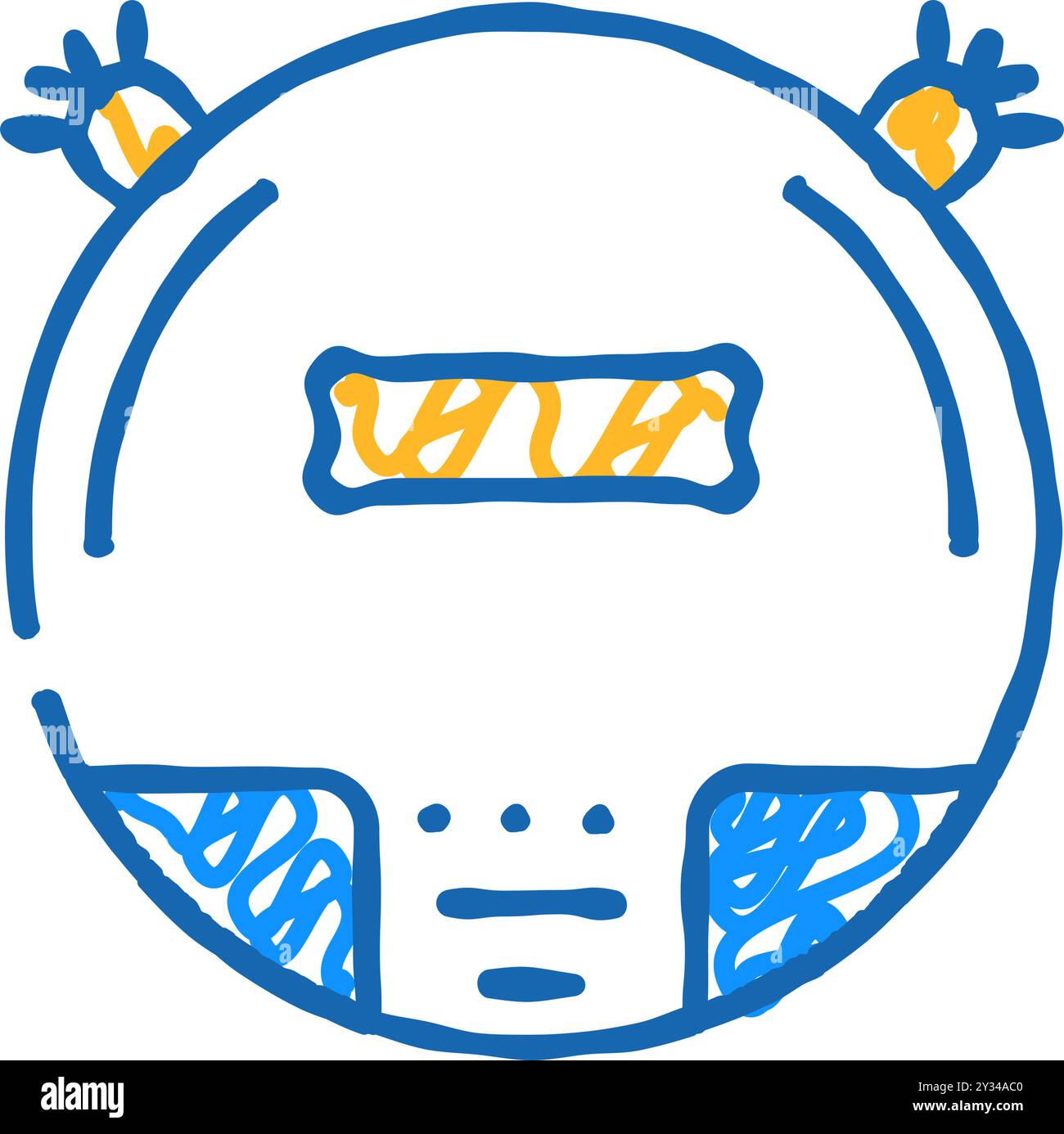 vacuum cleaner robot icon doodle illustration Stock Vector Image & Art ...