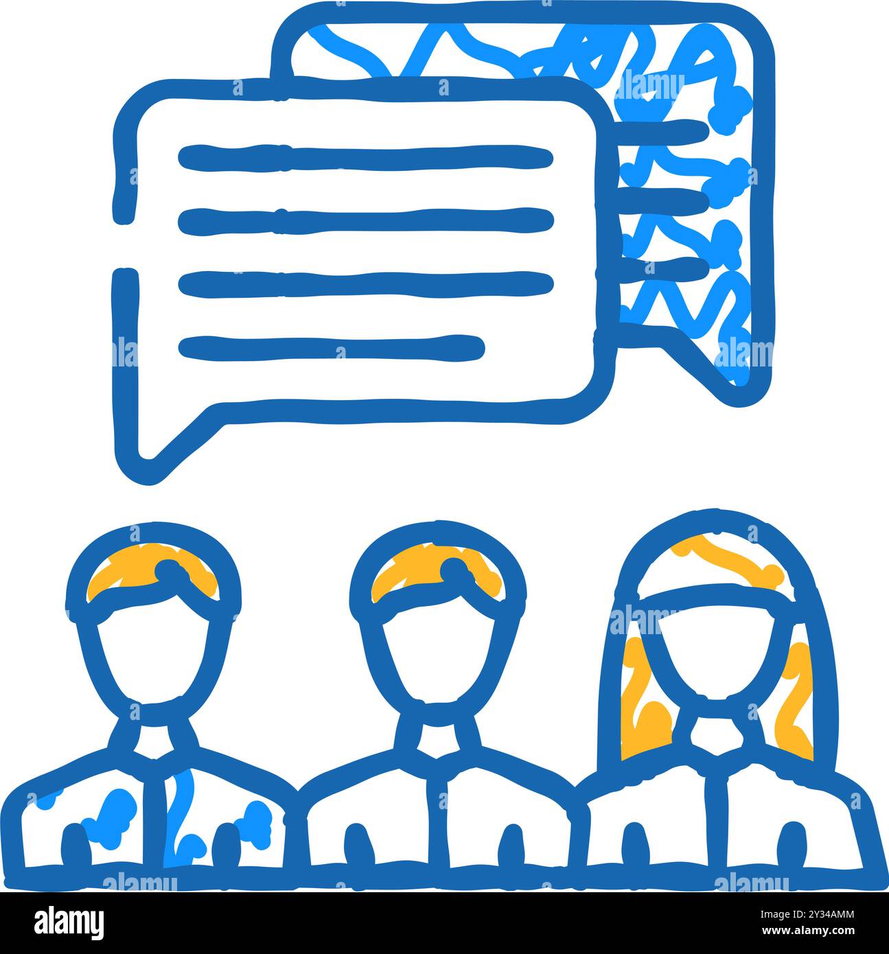 communication people icon doodle illustration Stock Vector Image & Art ...