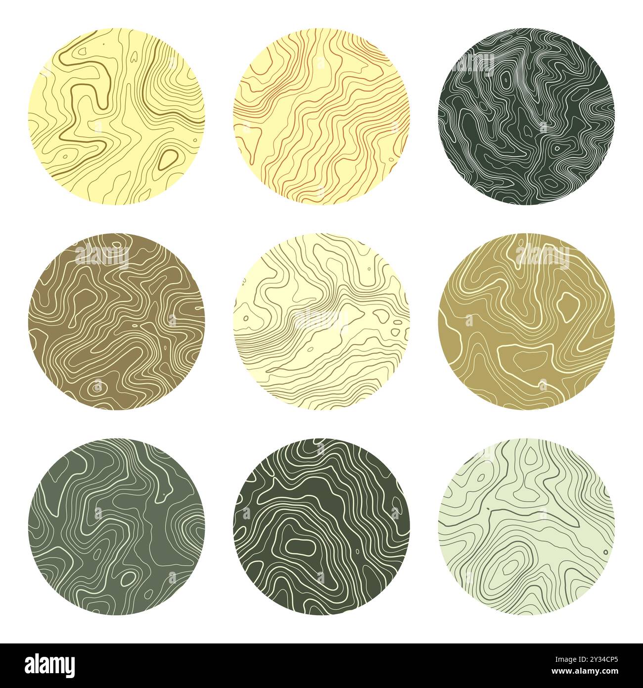 Geographic Colorful Pattern Colorful topographic map with contour lines. Geographic terrain grid ...