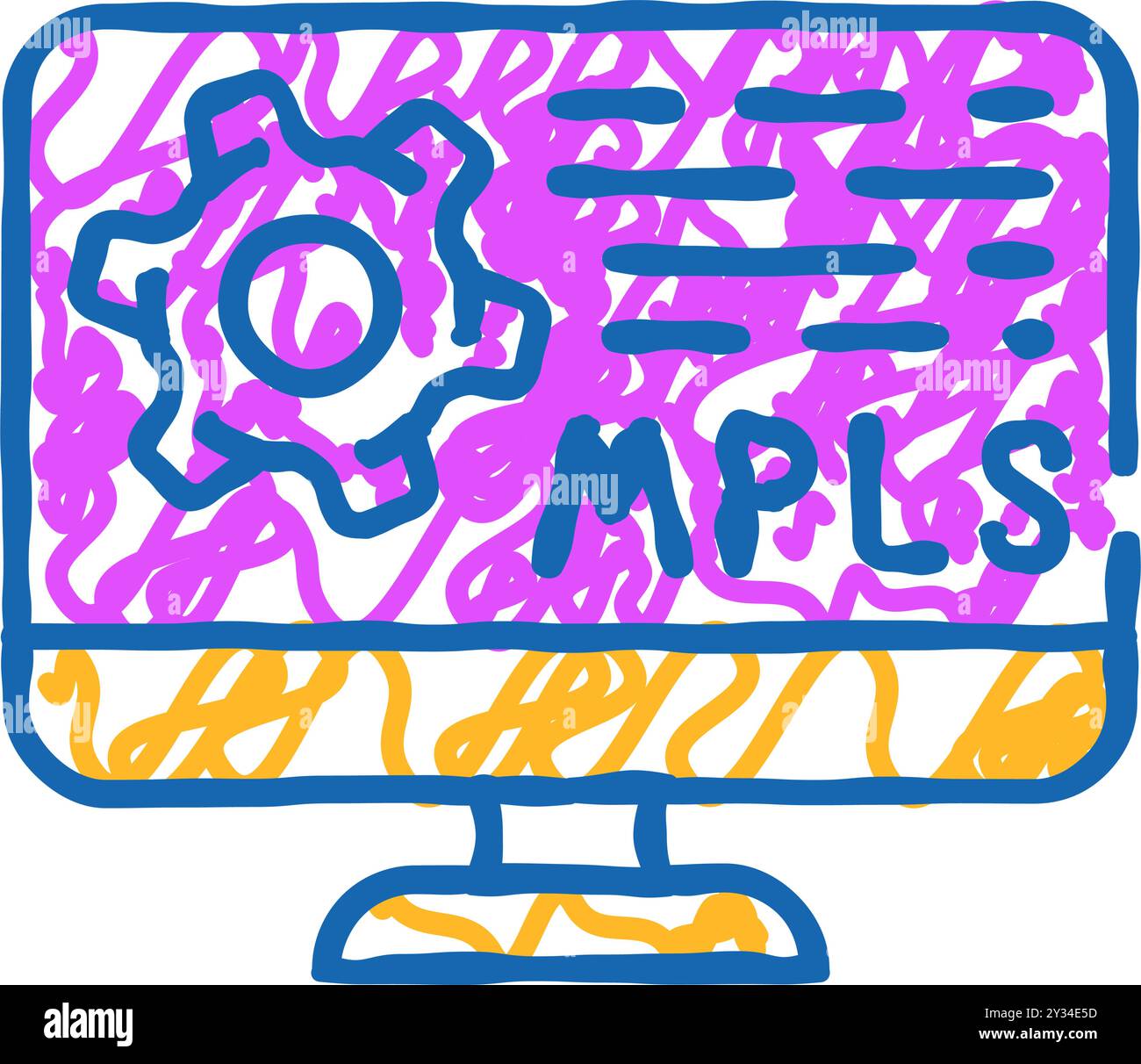 mpls protocol icon doodle illustration Stock Vector Image & Art - Alamy