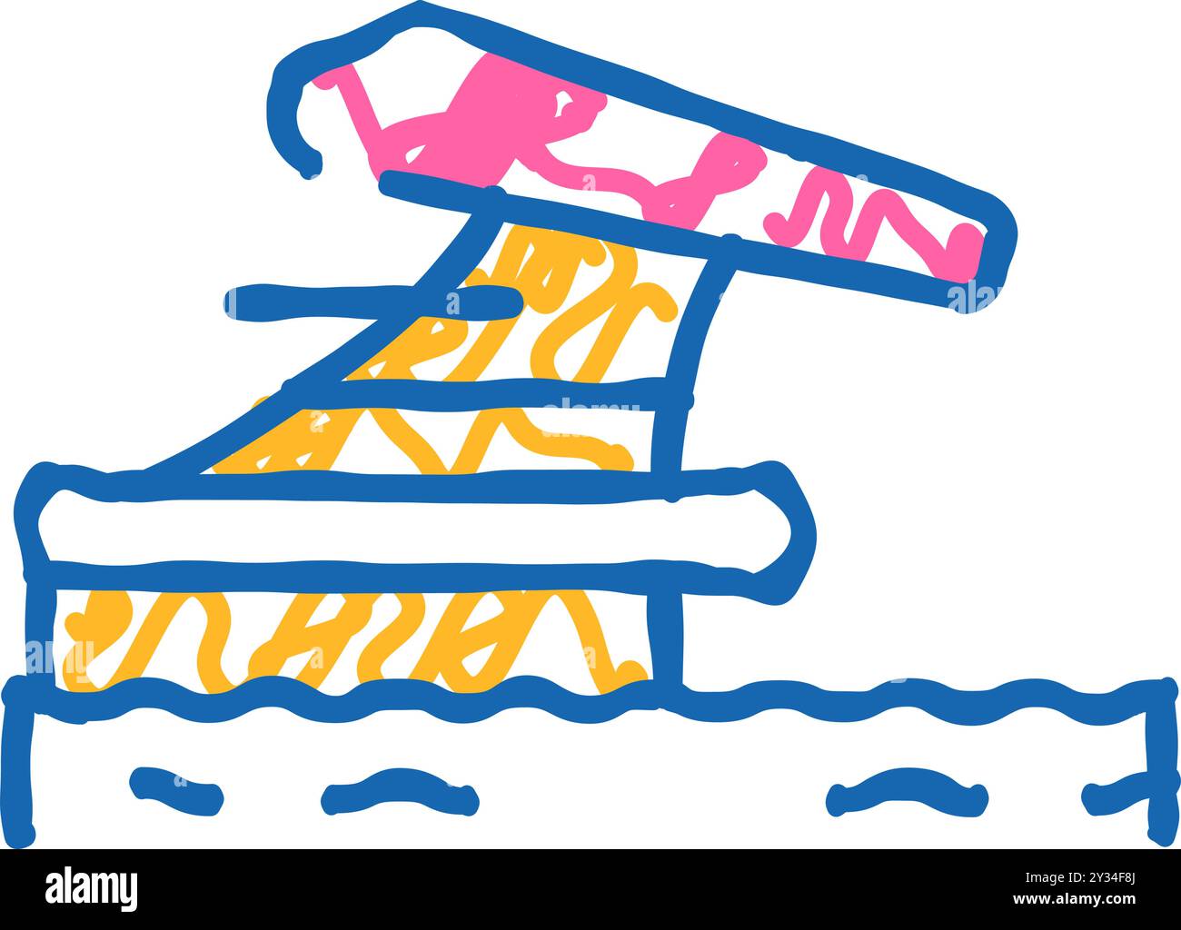 swimming water sport icon doodle illustration Stock Vector Image & Art ...