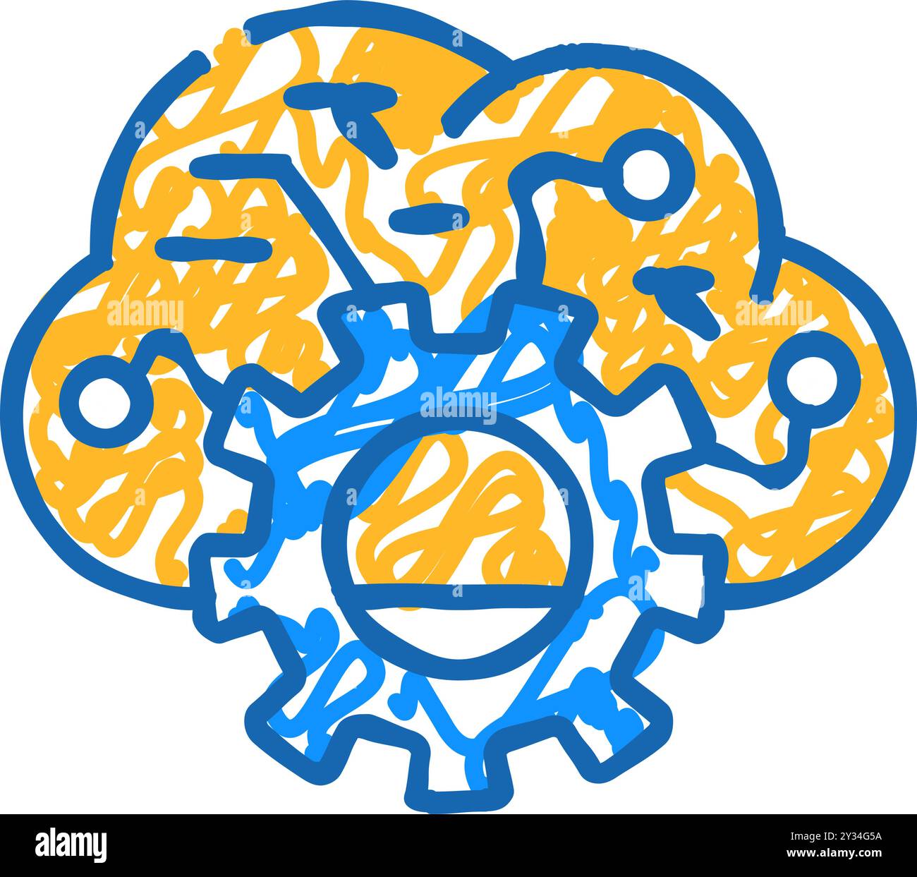 cloud data erp icon doodle illustration Stock Vector Image & Art - Alamy