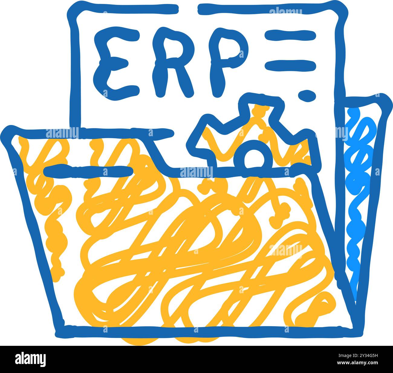 document erp icon doodle illustration Stock Vector Image & Art - Alamy