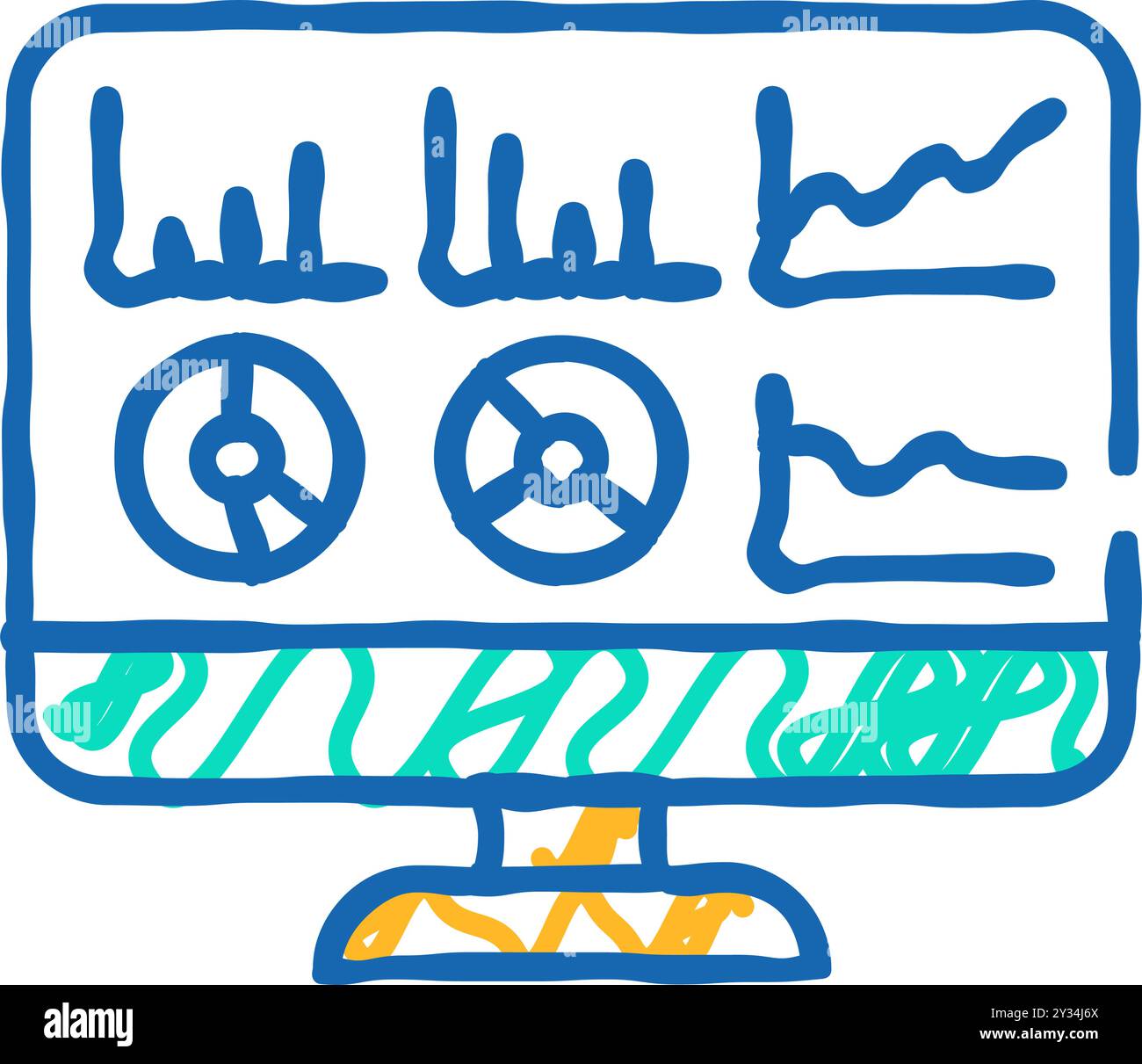 trade market infographic research icon doodle illustration Stock Vector ...
