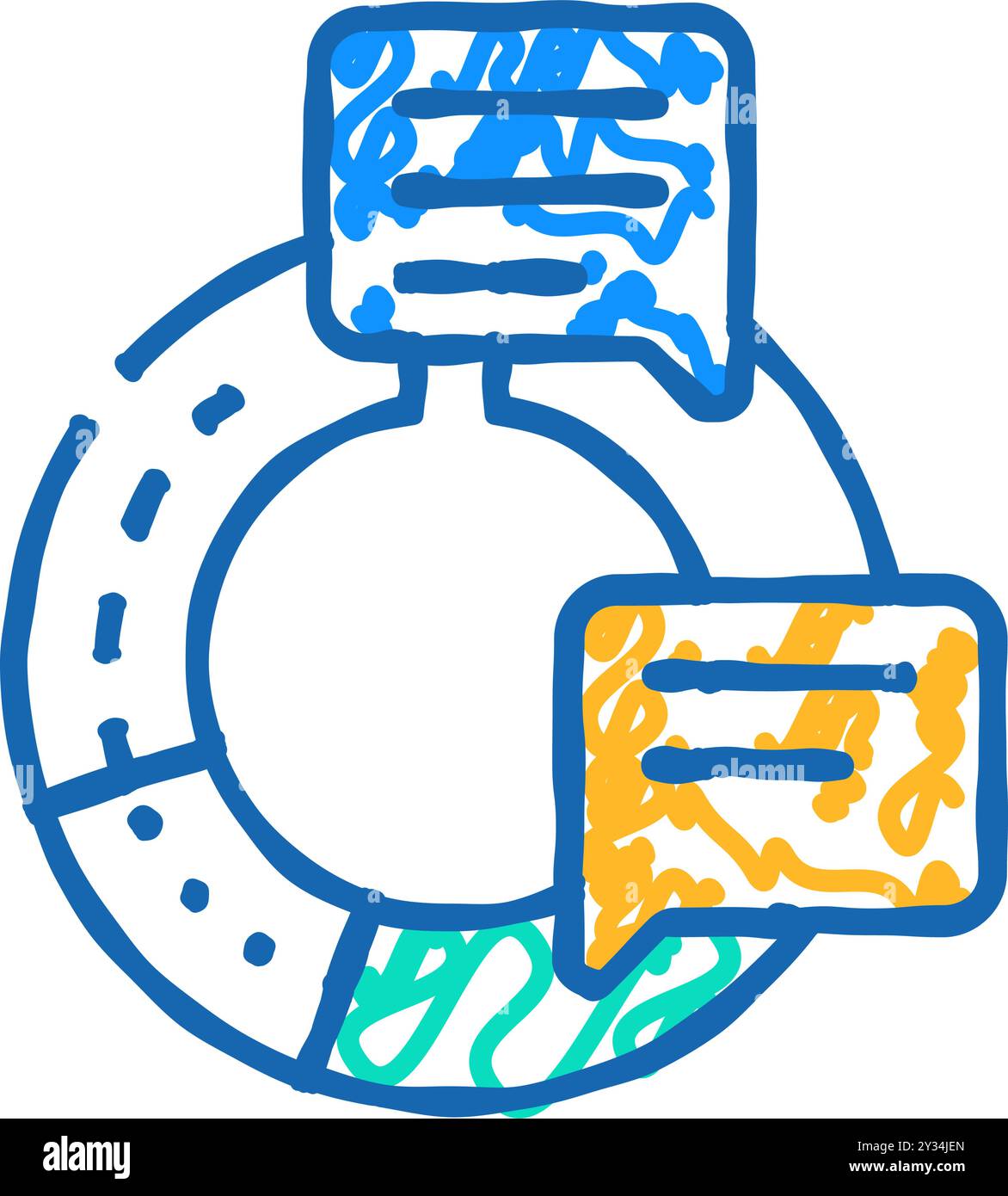 information data science icon doodle illustration Stock Vector Image ...