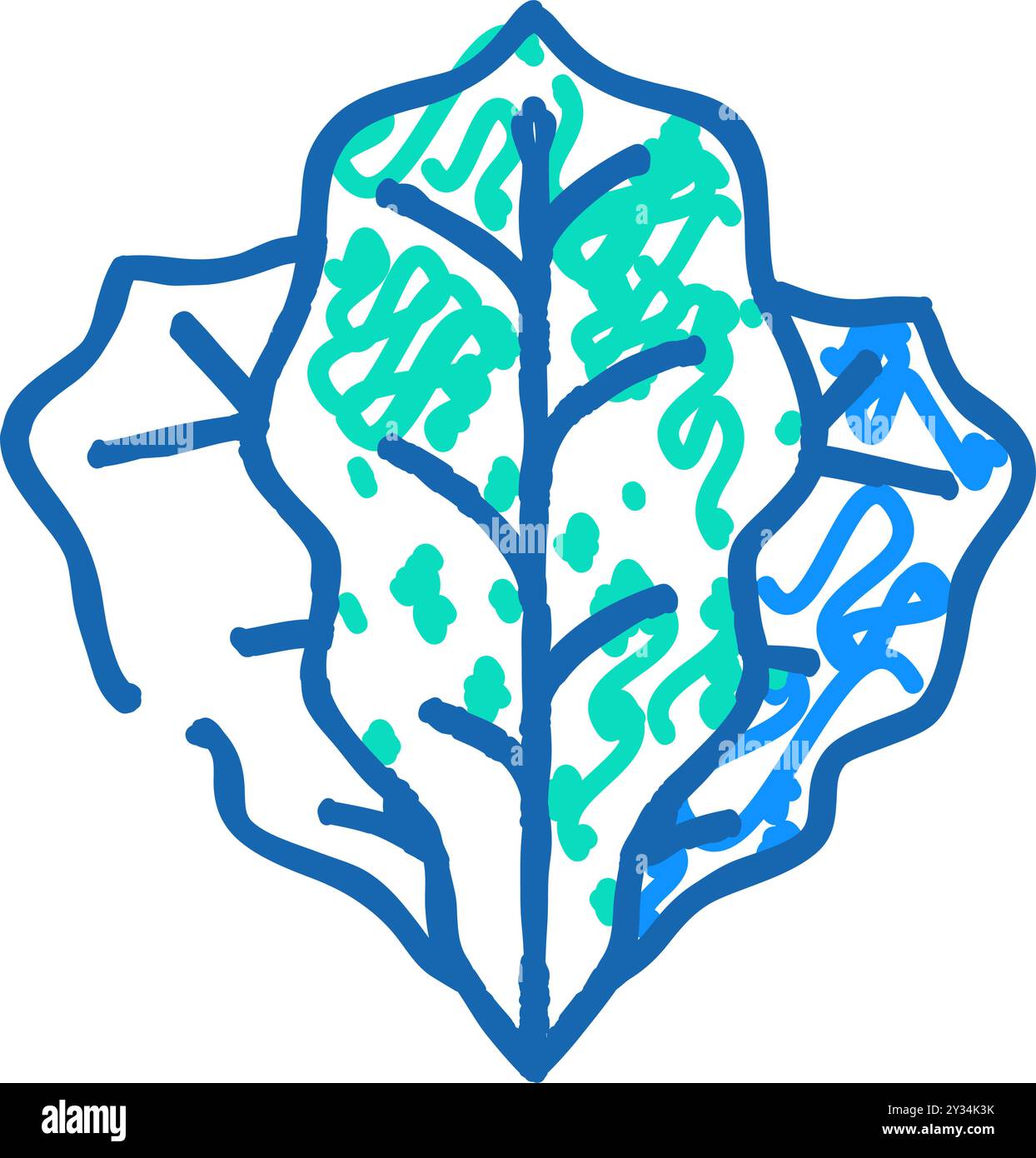 spinach leaves icon doodle illustration Stock Vector Image & Art - Alamy
