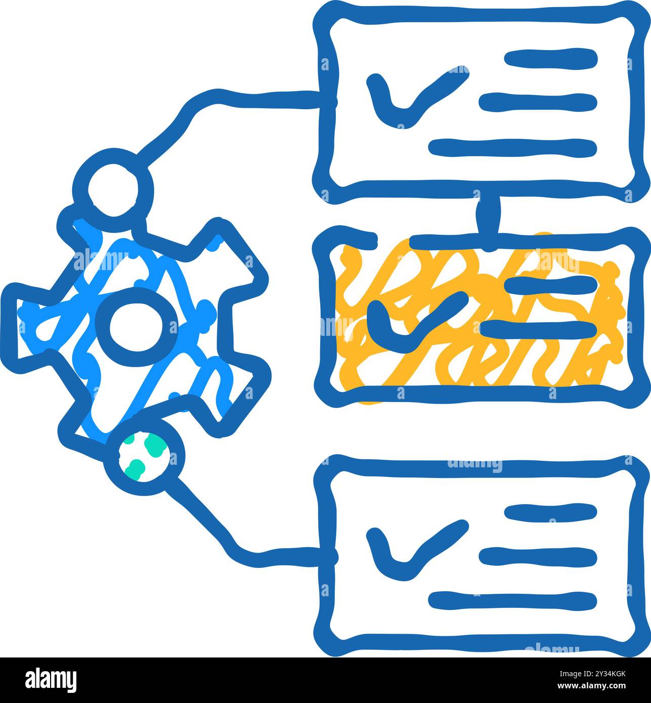 system monitoring icon doodle illustration Stock Vector Image & Art - Alamy