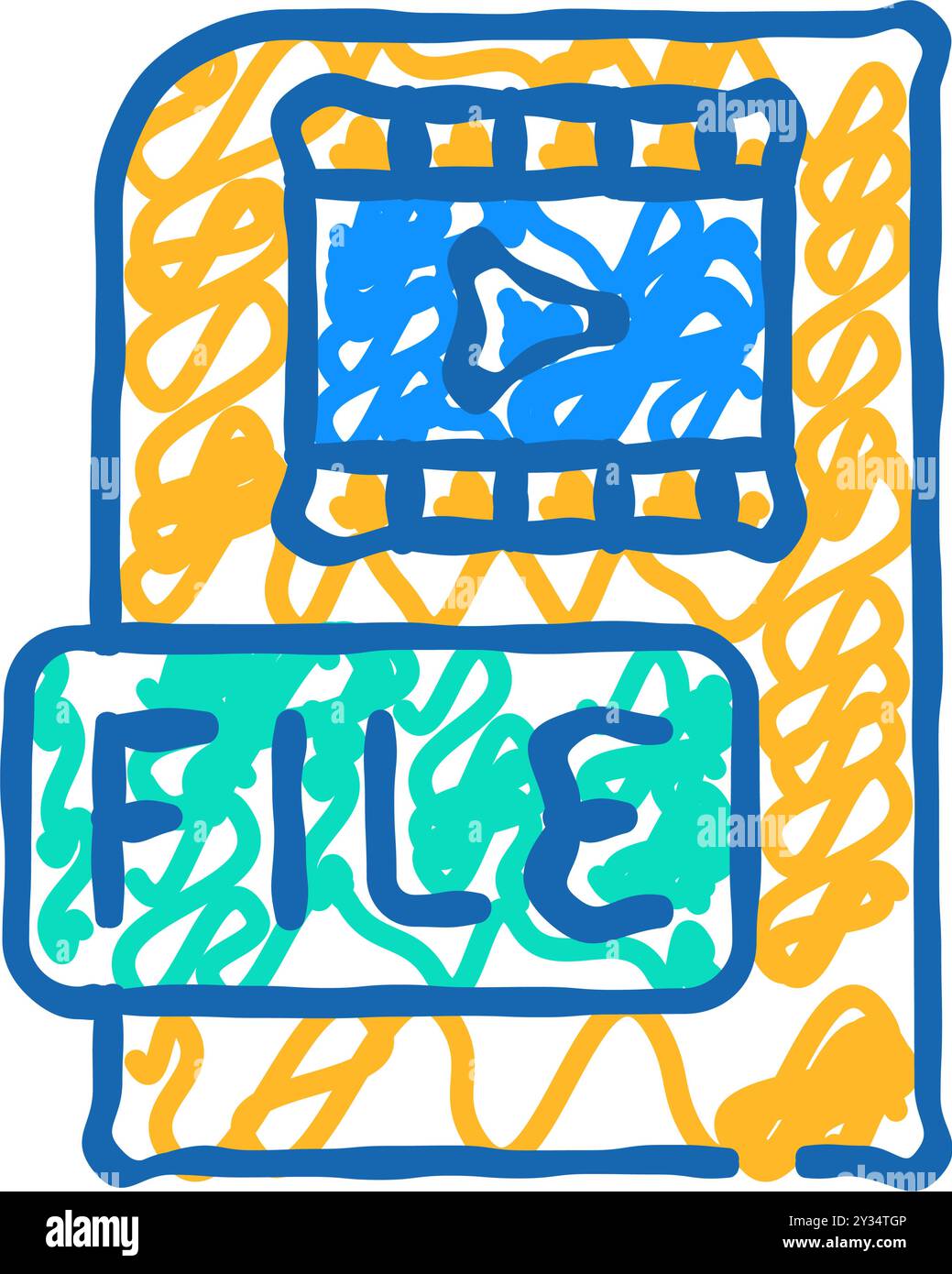 video file icon doodle illustration Stock Vector Image & Art - Alamy