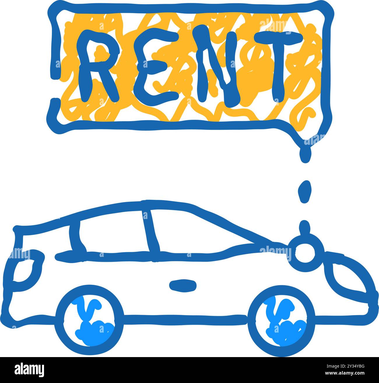 car rental icon doodle illustration Stock Vector Image & Art - Alamy