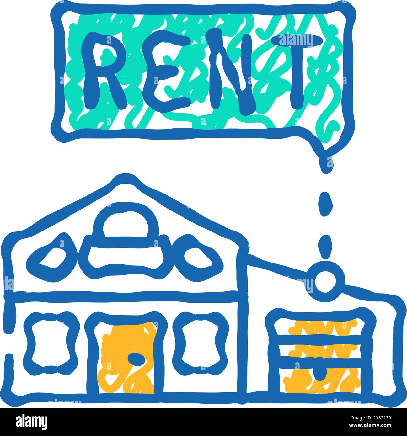 house rent icon doodle illustration Stock Vector Image & Art - Alamy