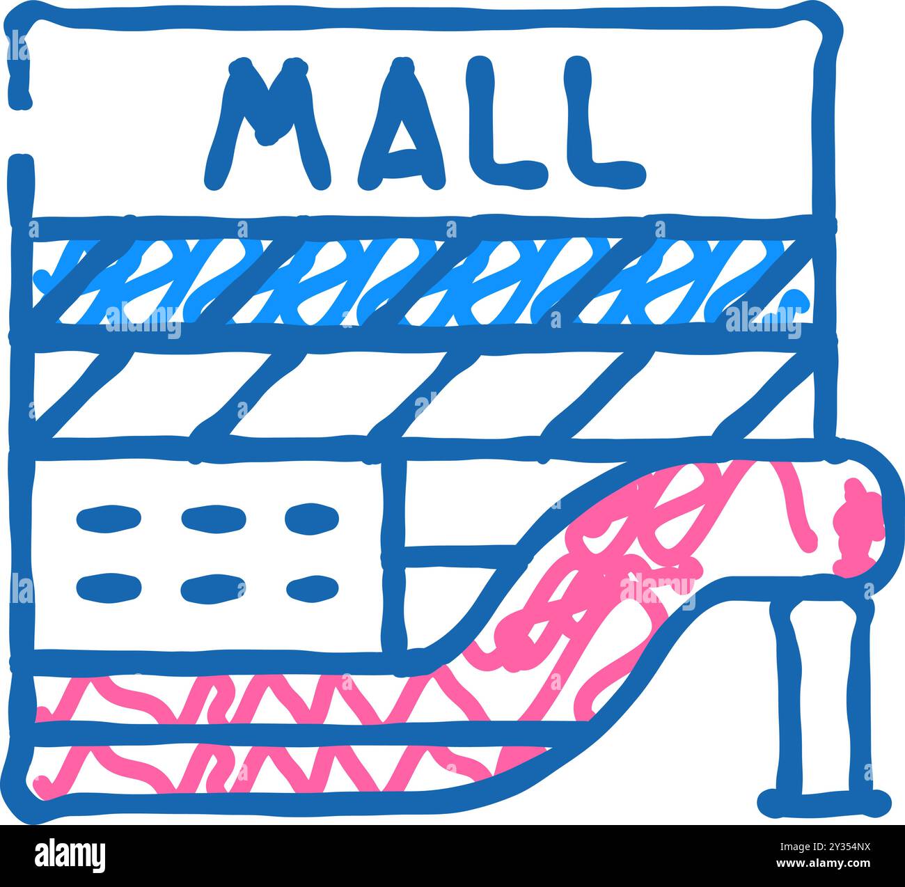 commercial center icon doodle illustration Stock Vector Image & Art - Alamy