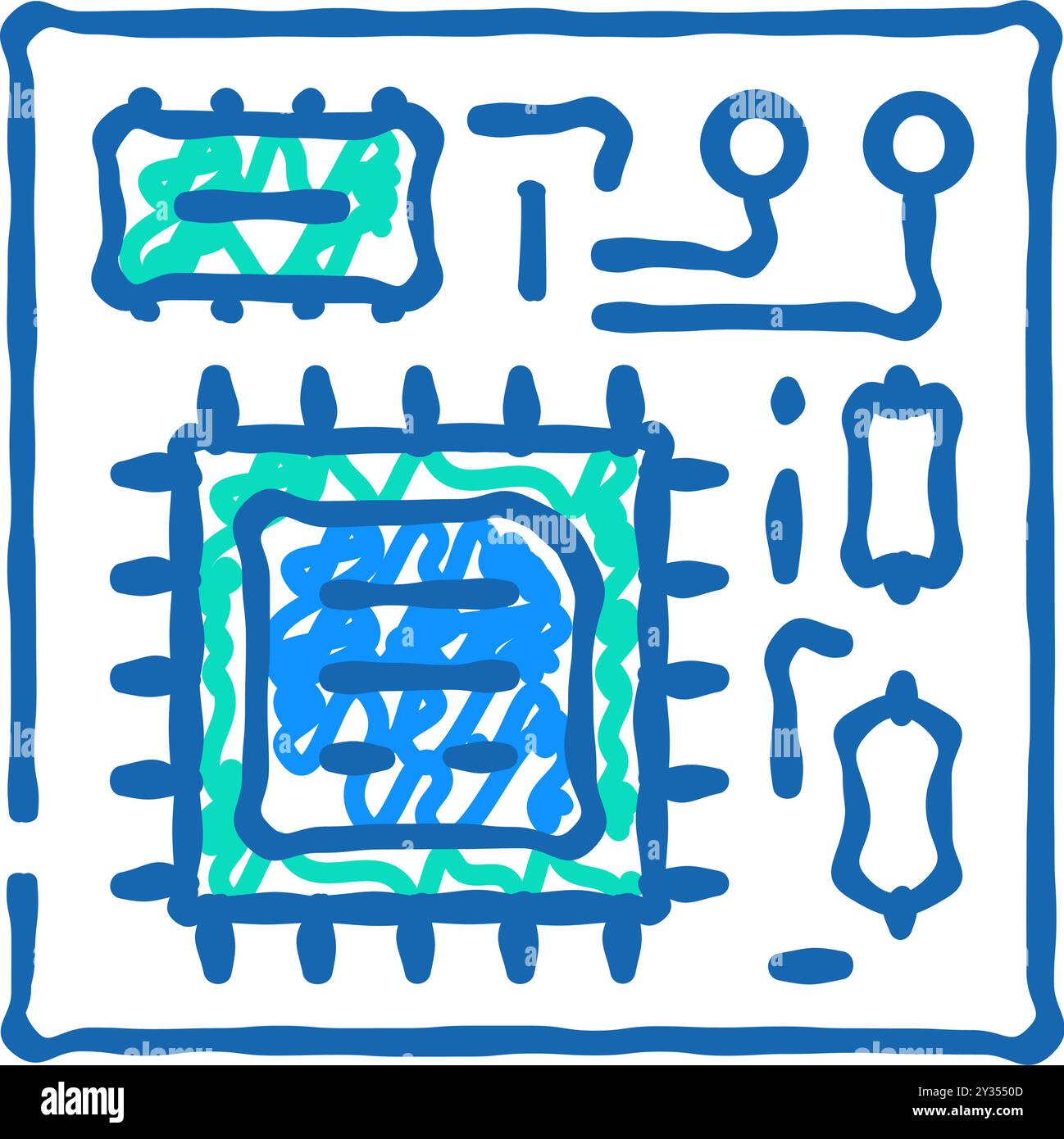 cpu board icon doodle illustration Stock Vector Image & Art - Alamy