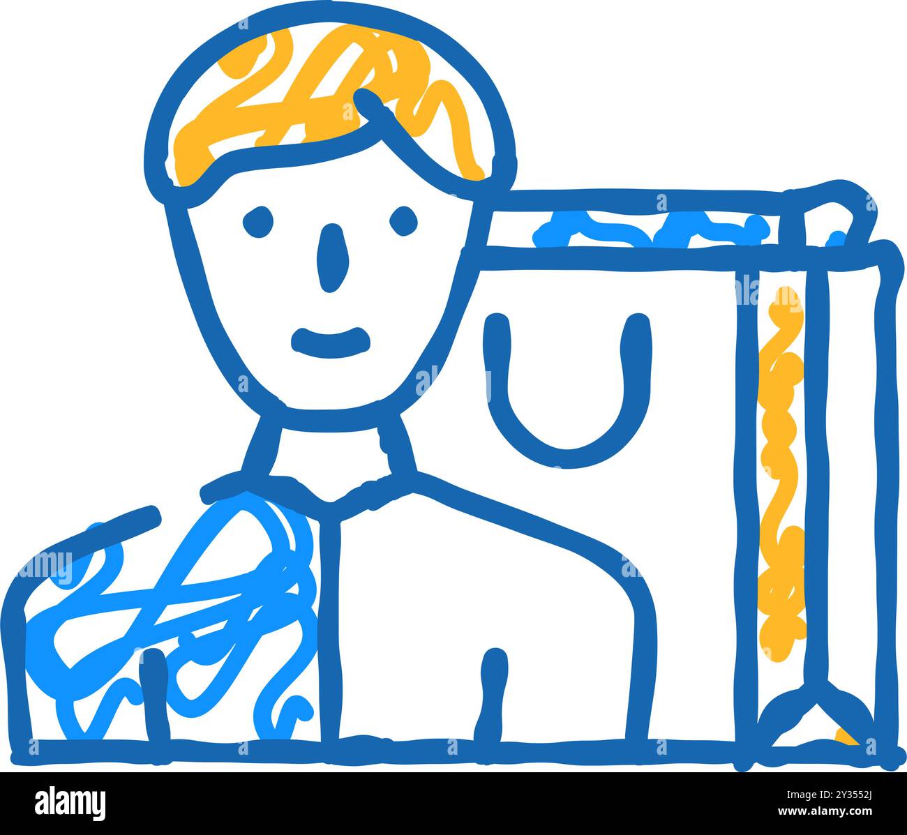 shopping bag icon doodle illustration Stock Vector Image & Art - Alamy