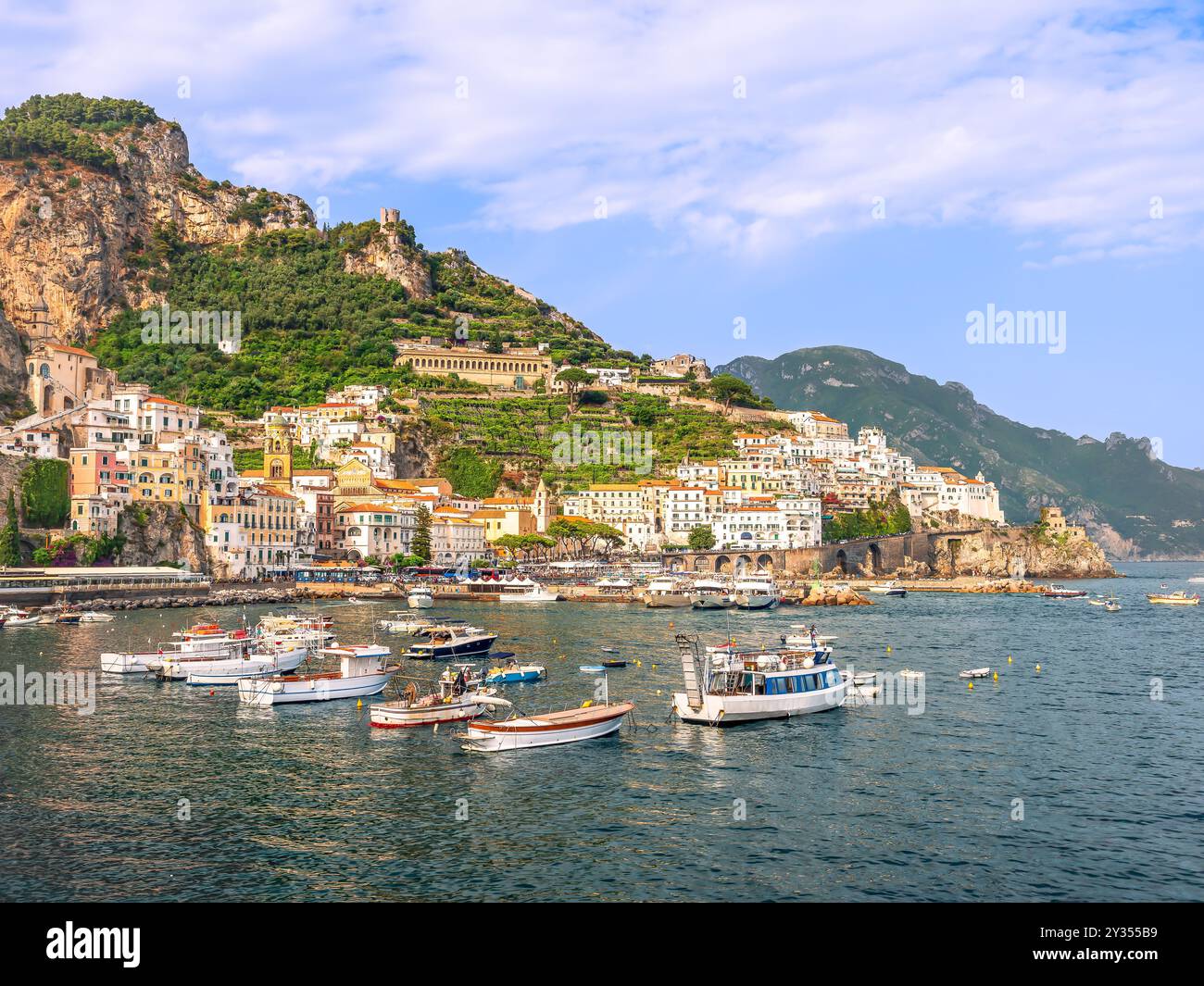 Amalfi town at famous Amalfi Coast, Italy Stock Photo - Alamy