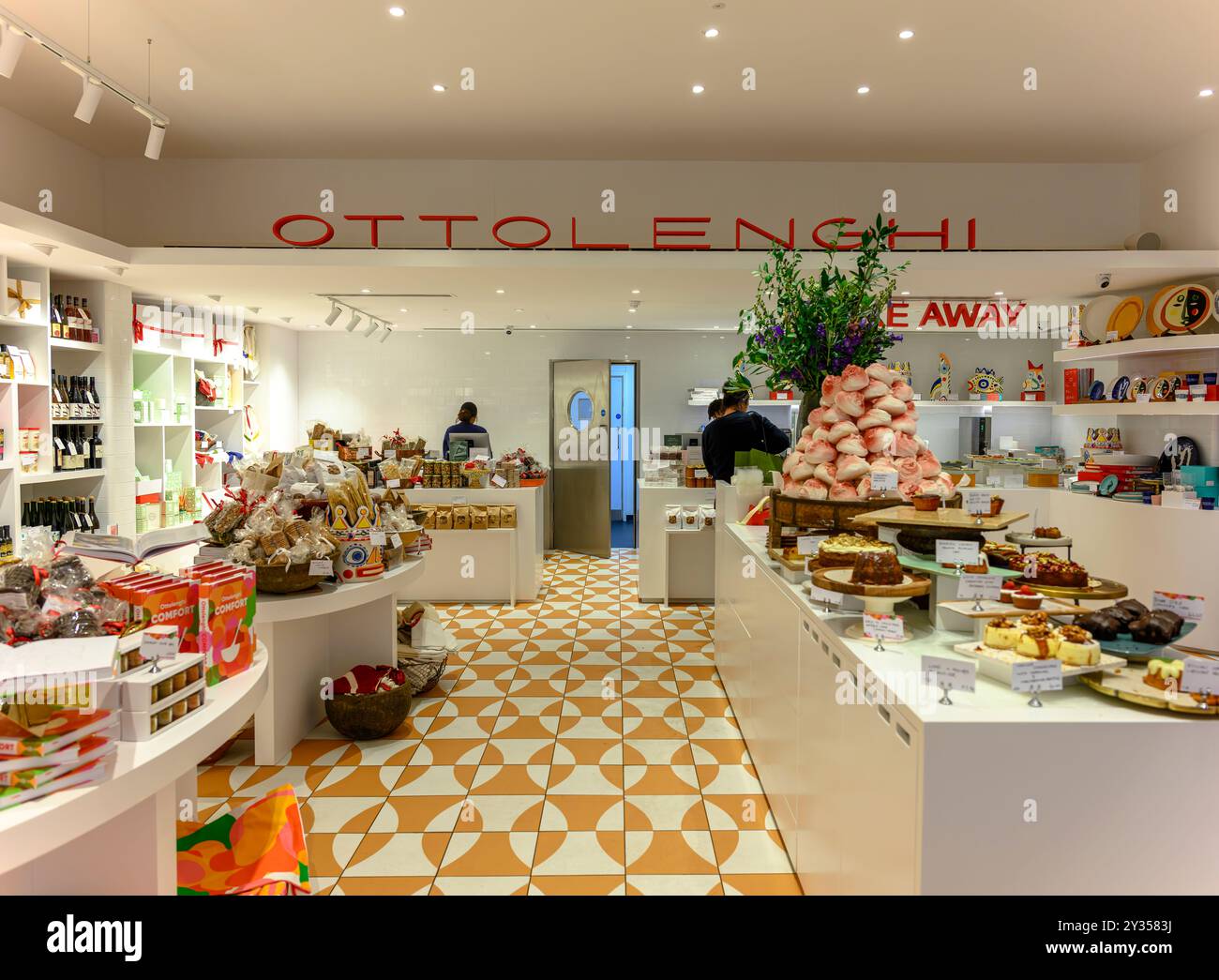 Early evening at the Ottolenghi store, serving his distinctive middle eastern influenced food at Bicester Village. Plus delicious foody gifts too! Stock Photo